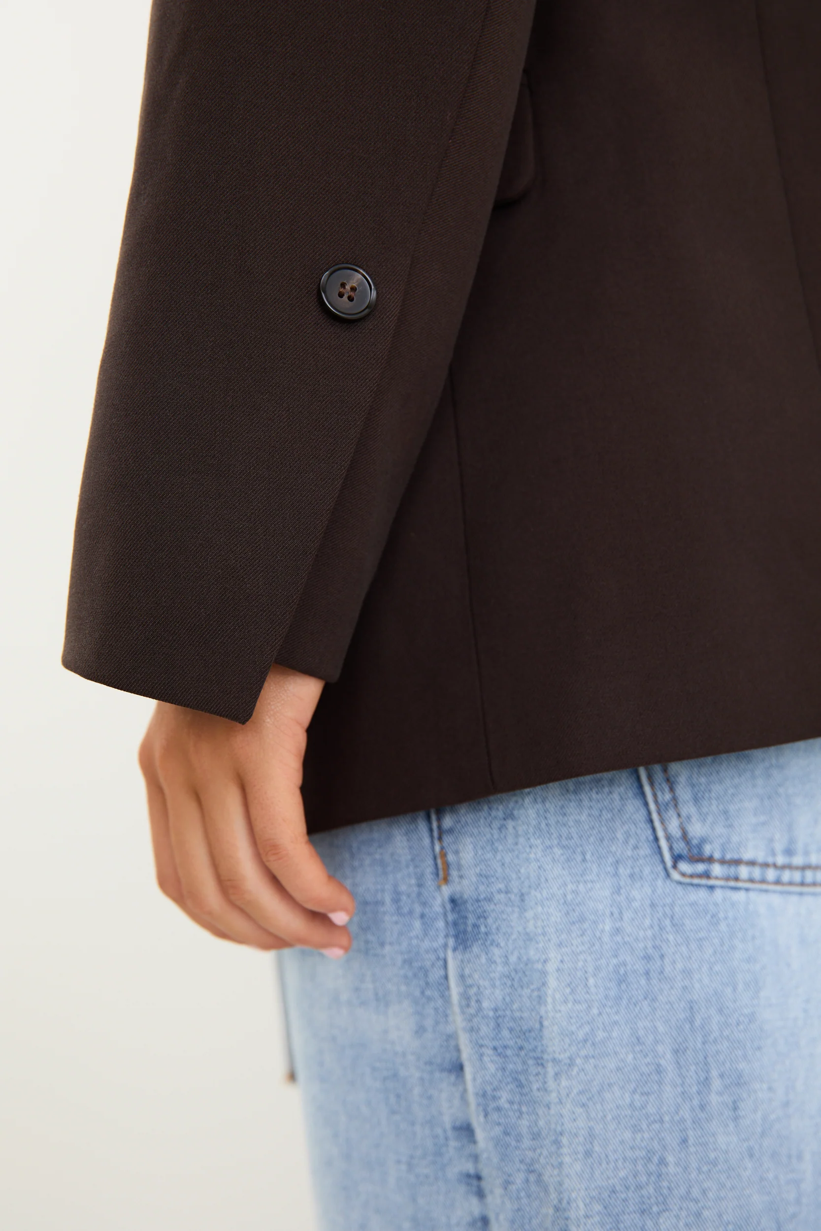 Diploma Dark Chocolate Two Button Vent Sleeve Blazer - Image 8