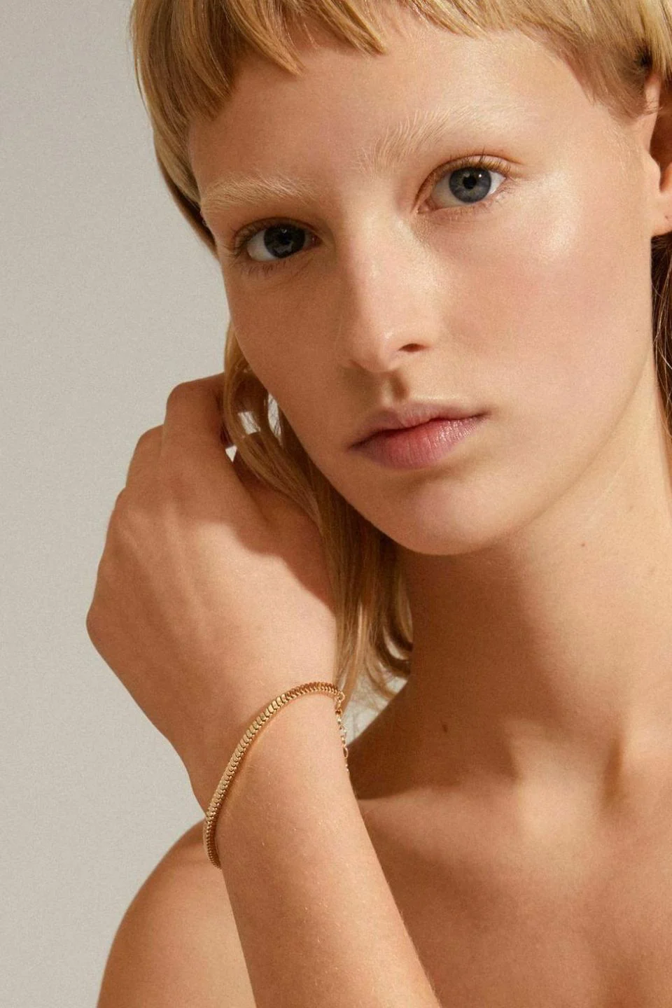 Dominique Flat Snake Gold EOL Chain Recycled Bracelet - Image 2