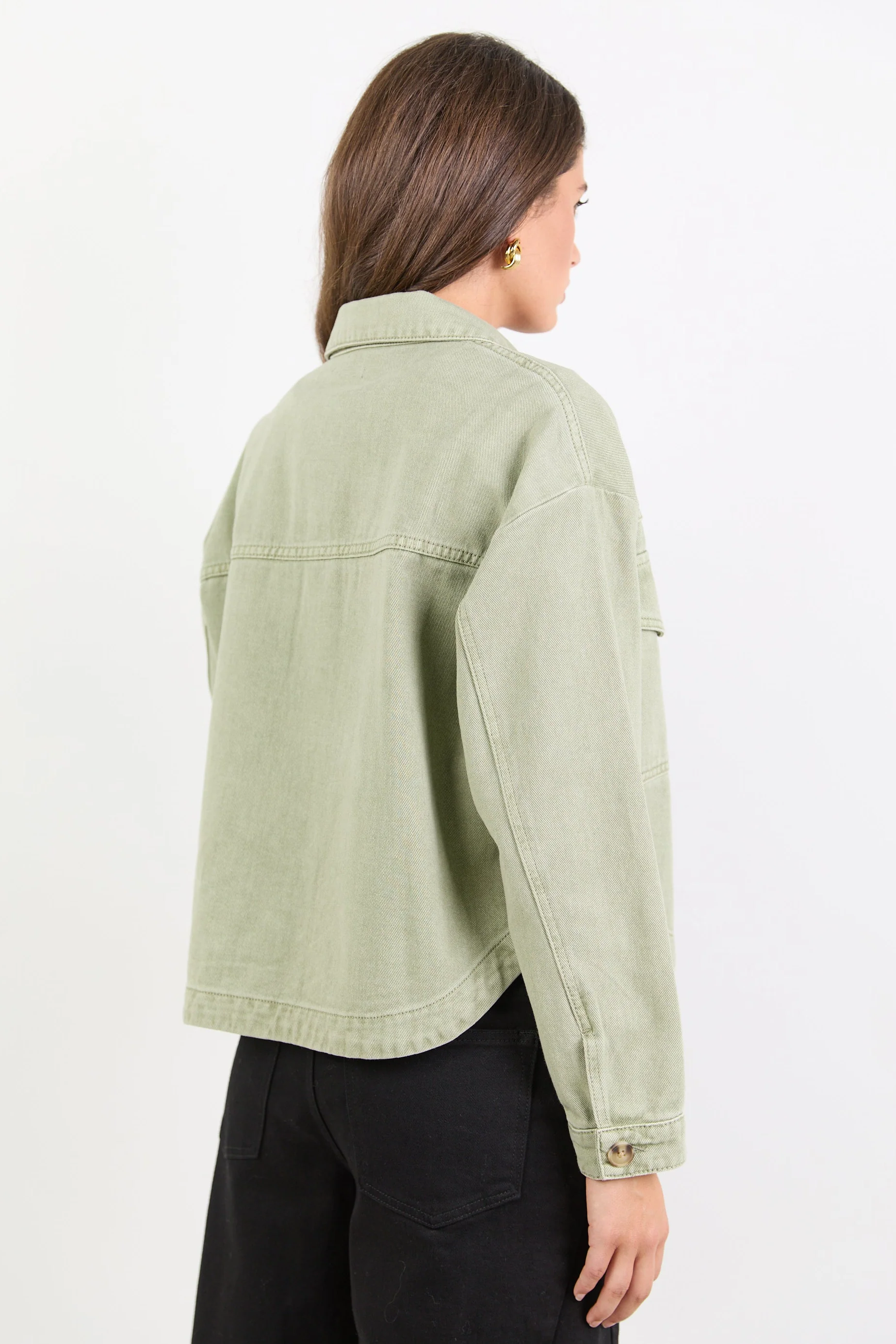 Echo Khaki Patch Pocket Denim Jacket - Image 5