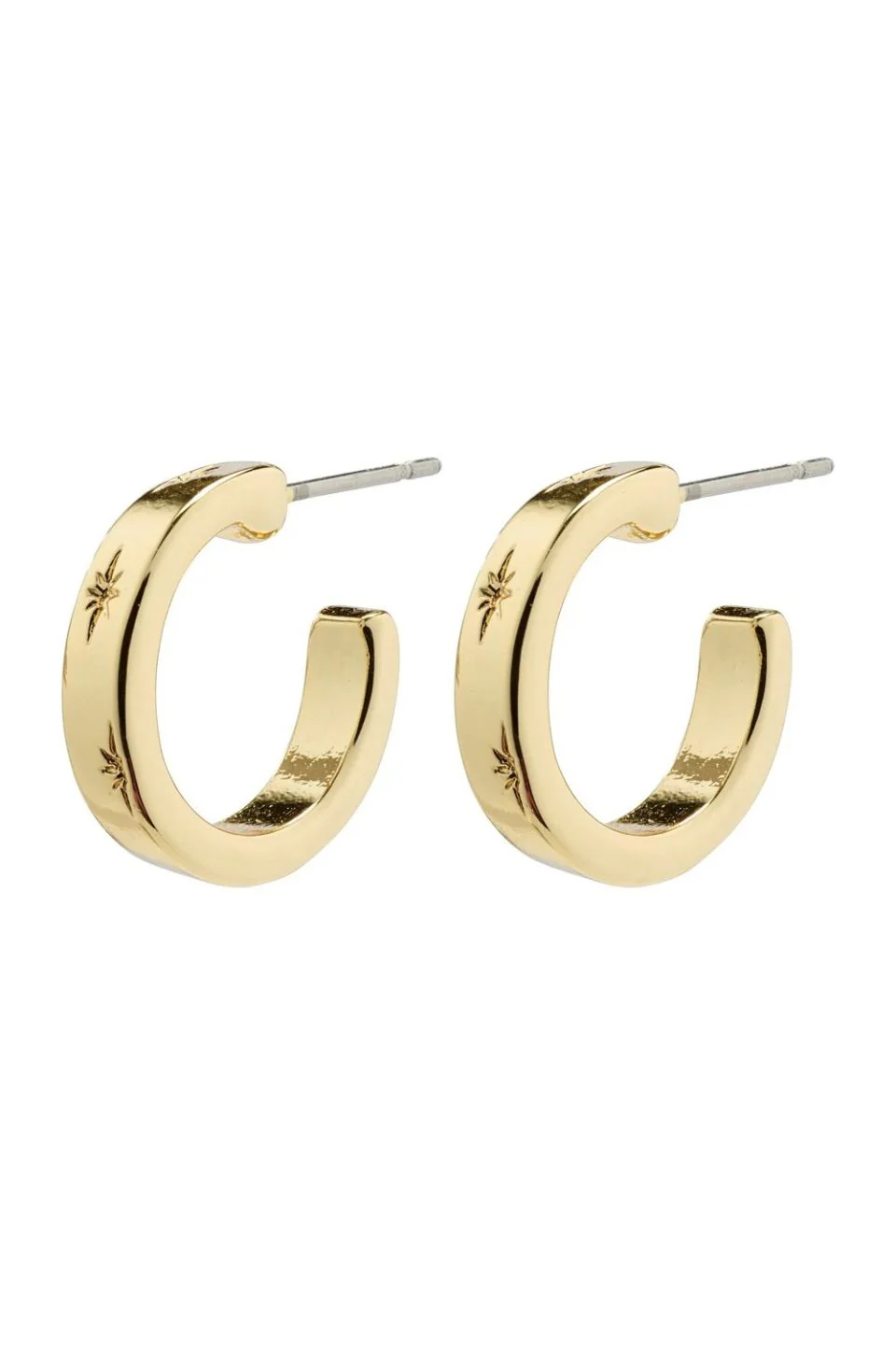 Efia Huggie Hoop Gold Plated Earrings - Image 2