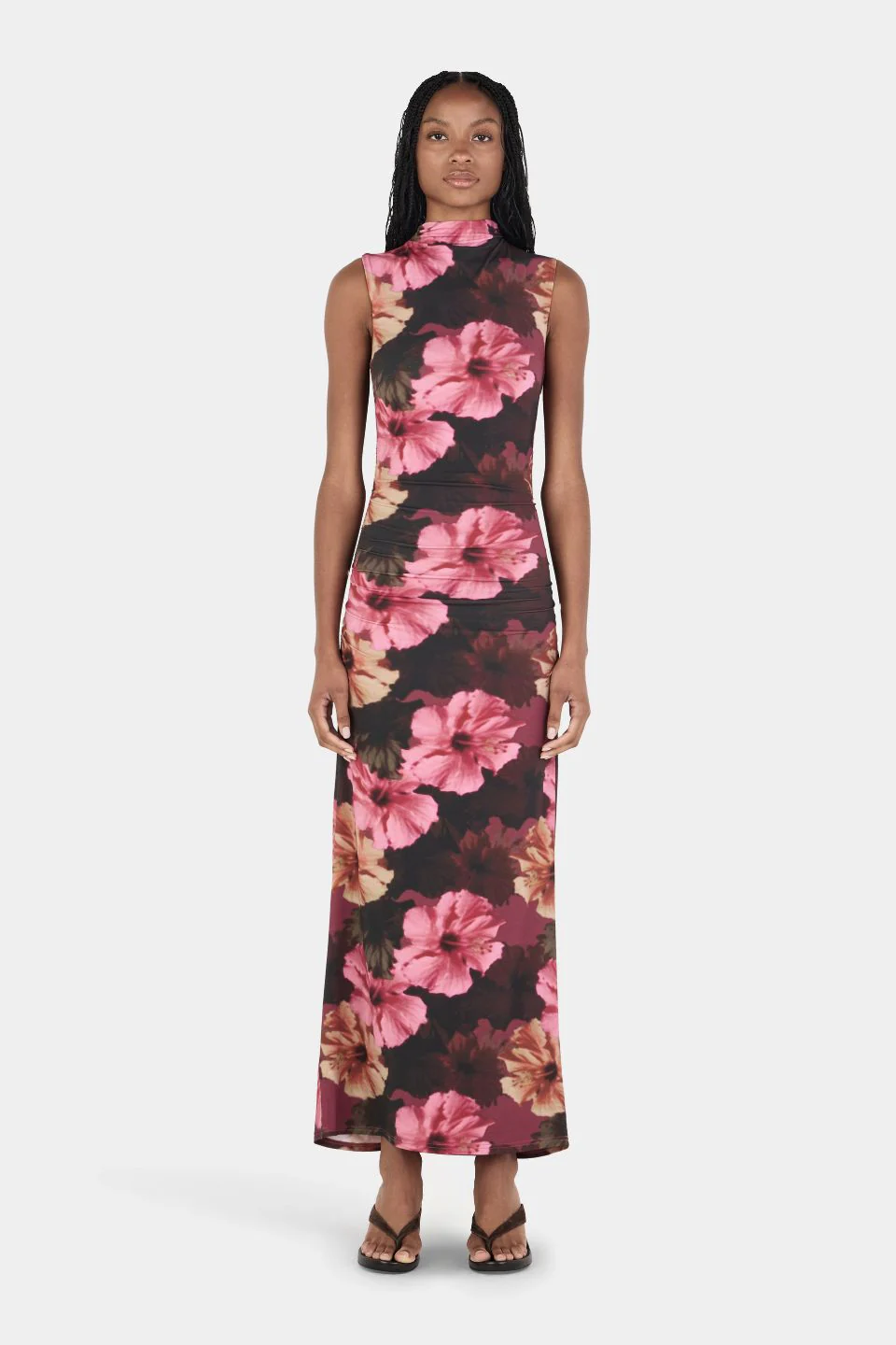Steph Winter Hibiscus Sleeveless Midi Dress - Image 2