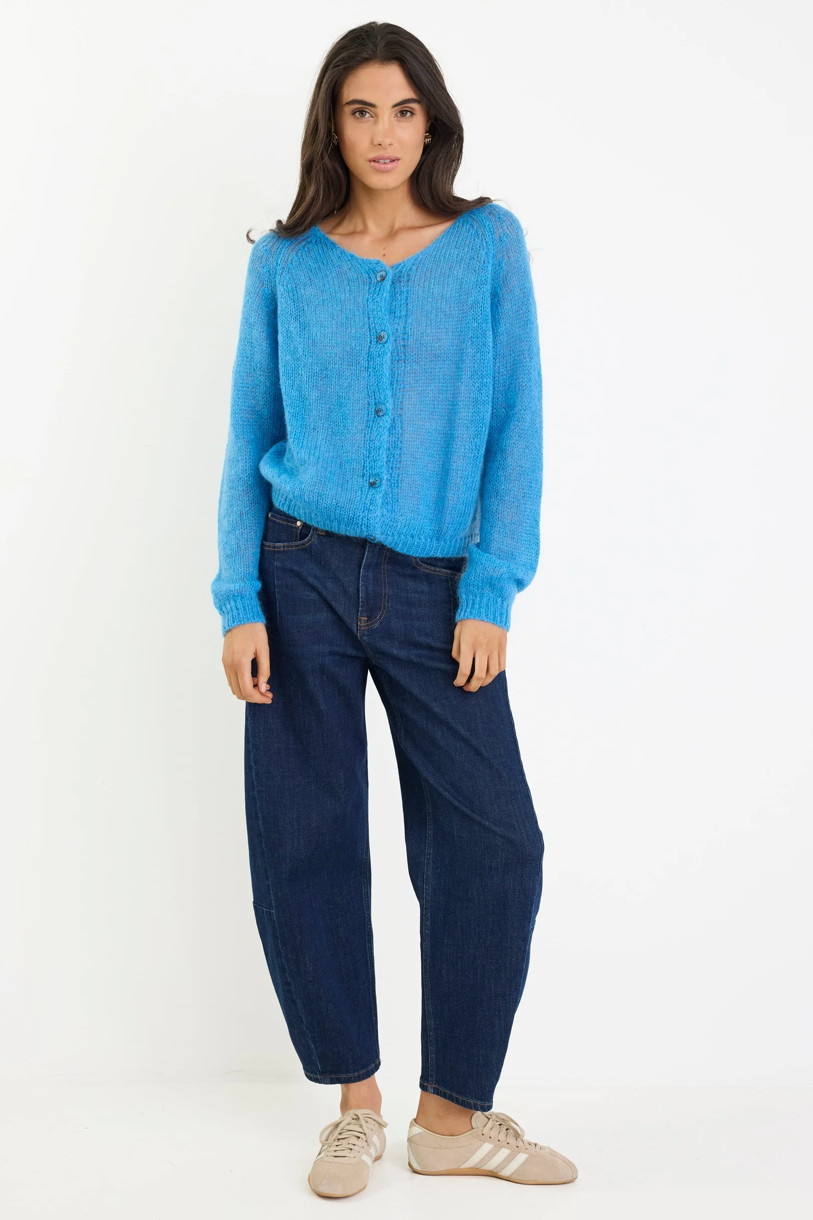 Emmy Cobalt Blue Mohair Cardigan - Image 2