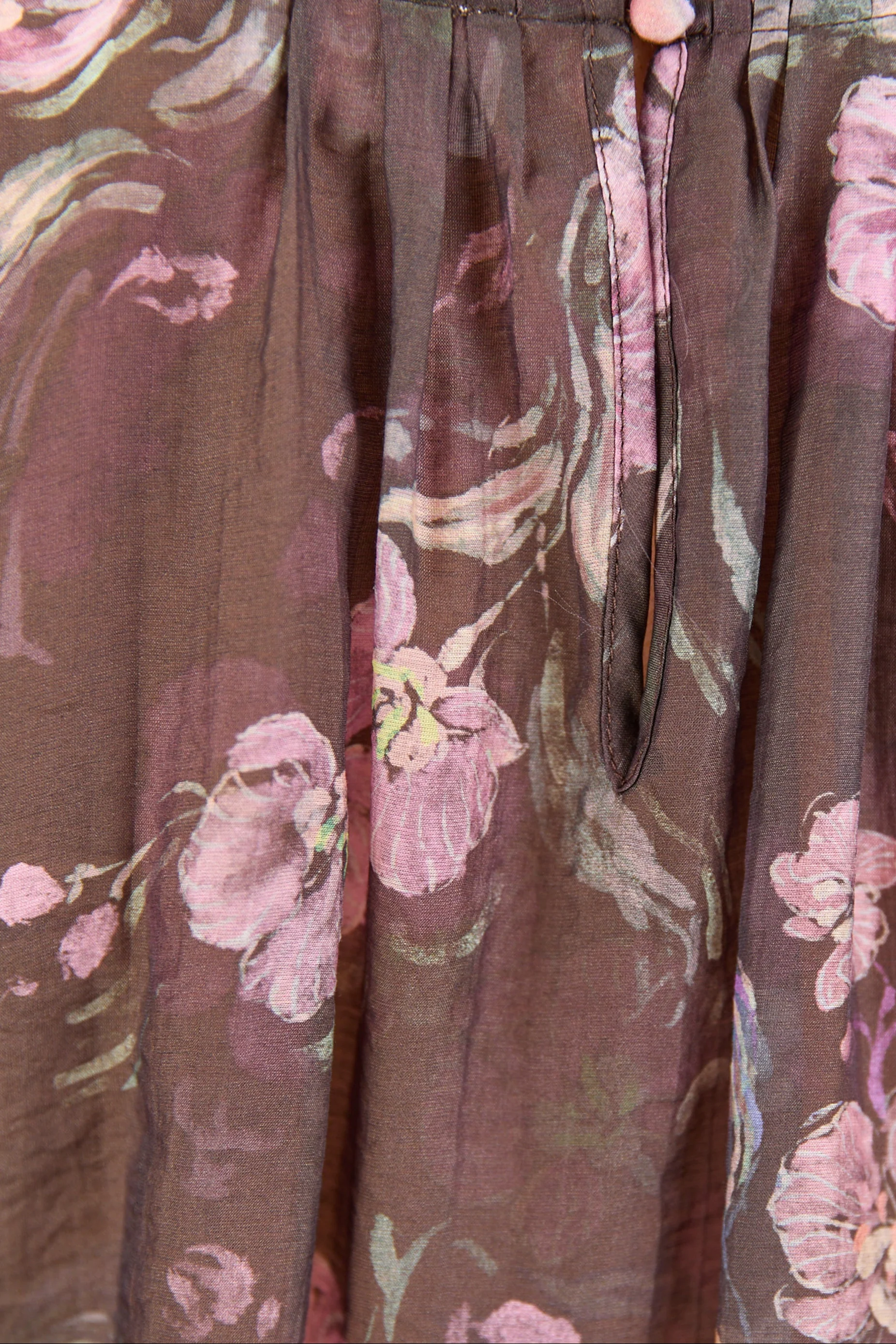 Endless Chocolate Floral Blouson Sleeve LS Top - Image 8