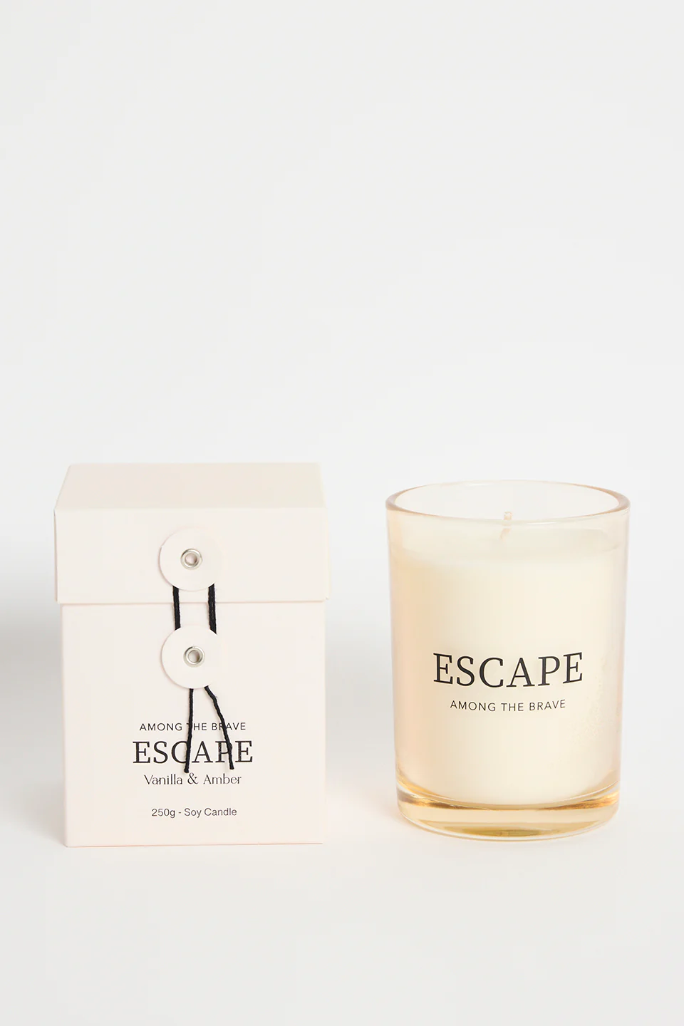 Escape Vanilla + Amber 250g Soy Candle