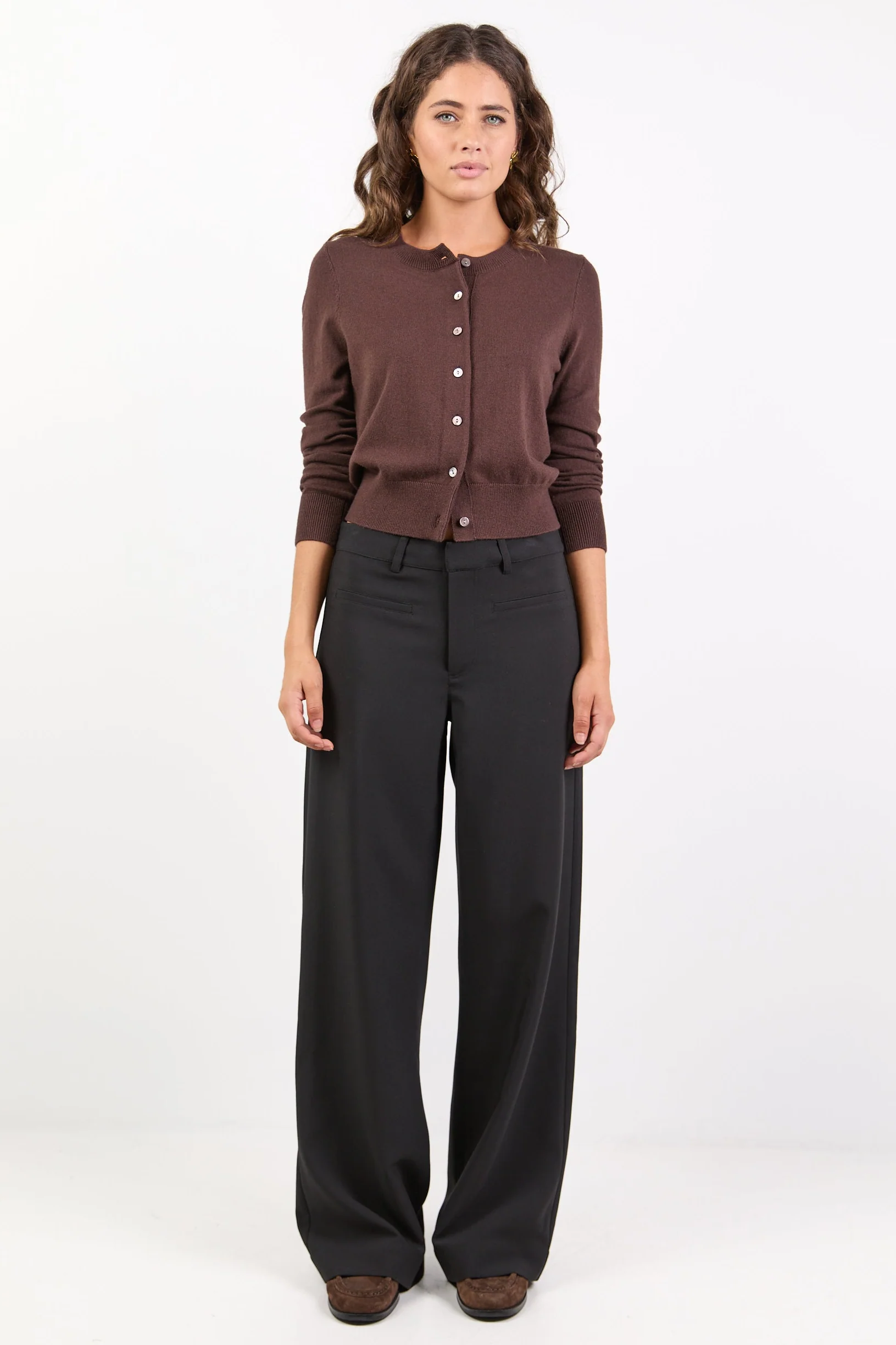 Fierce Black Mid Rise Stretch Wide Pants - Image 3