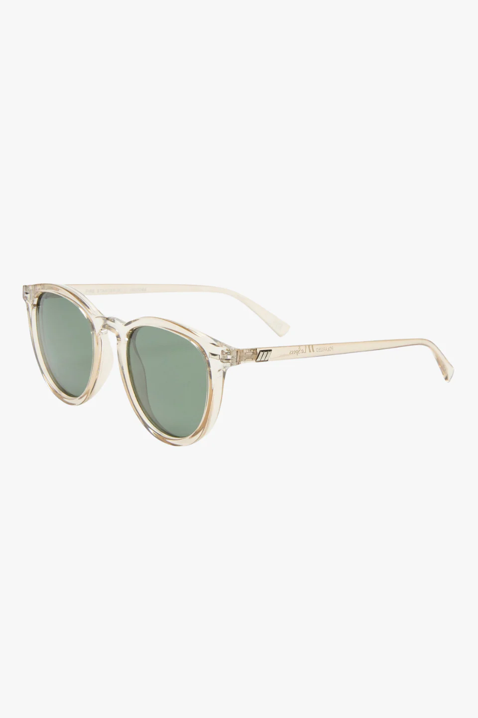 Fire Starter Round Clear Stone Khaki Polarised Lens Sunglasses - Image 2