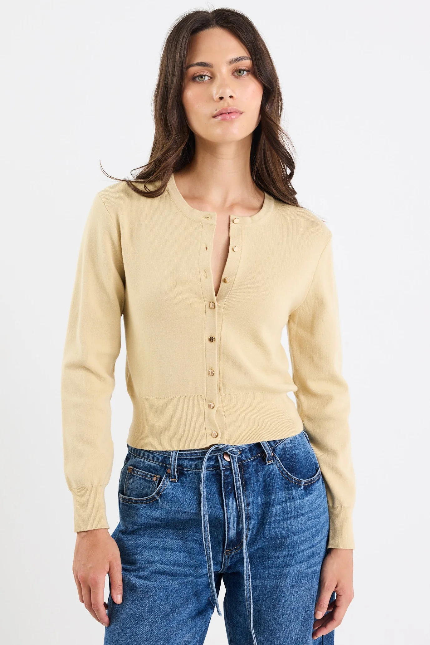 Fortune Honey Crewneck Cardigan