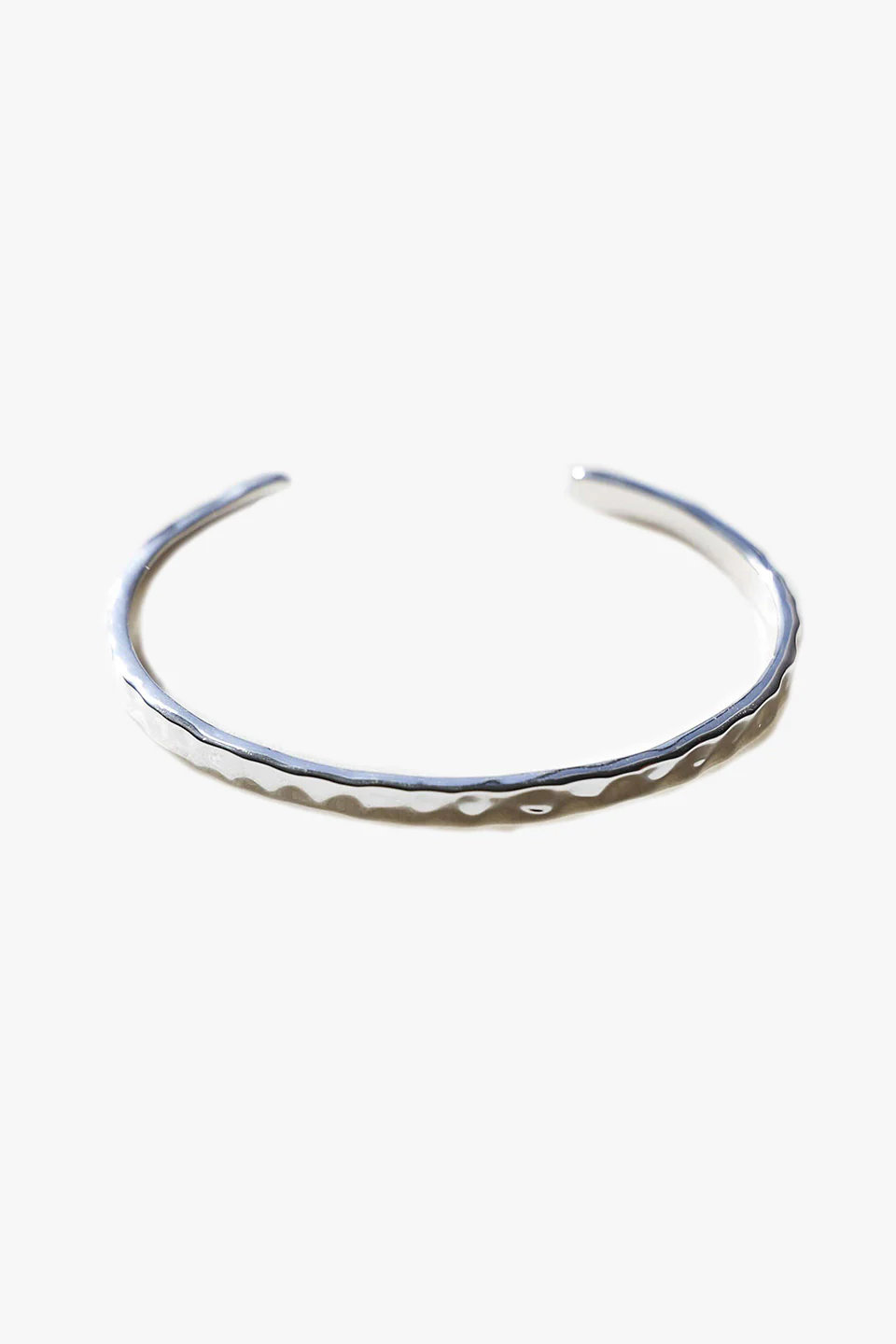 Gaia Sterling Silver Plate EOL Soft Hammered Cuff Bangle