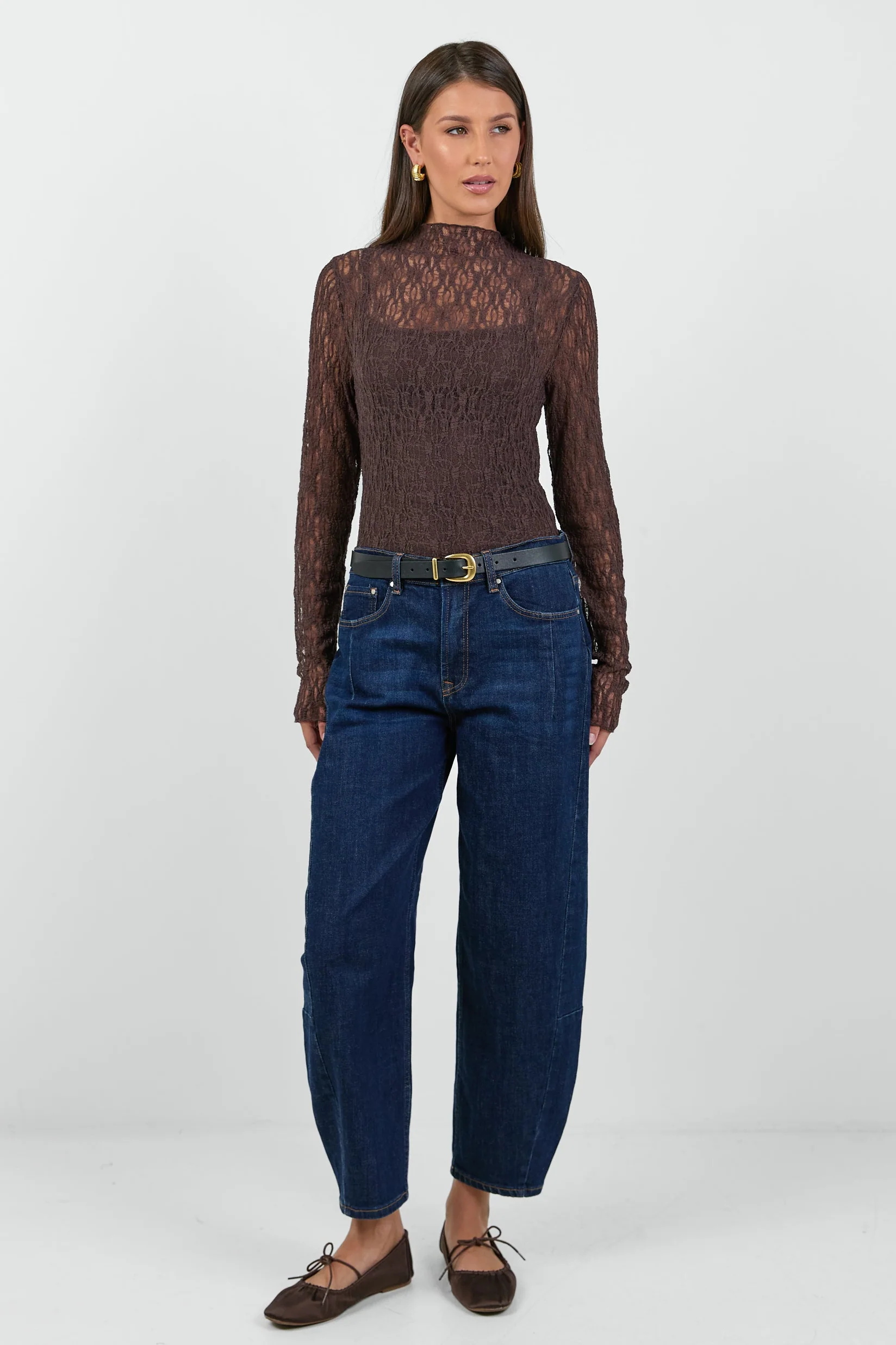 Giving Chocolate Lace Long Sleeve Top - Image 5