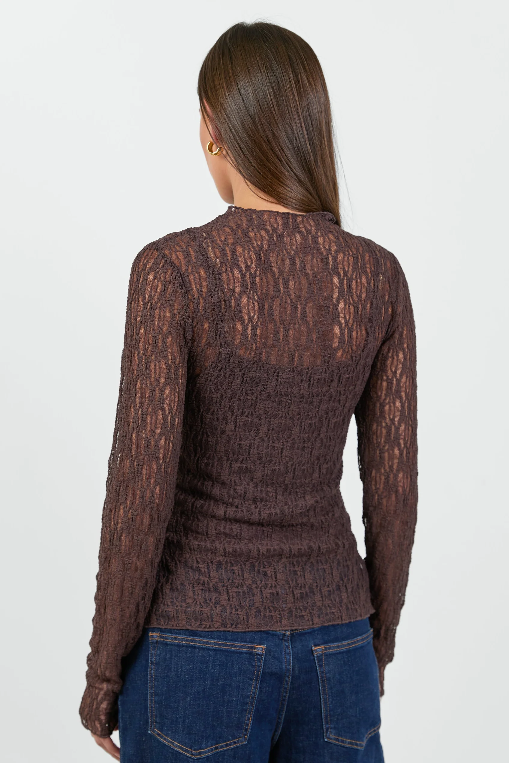 Giving Chocolate Lace Long Sleeve Top - Image 9