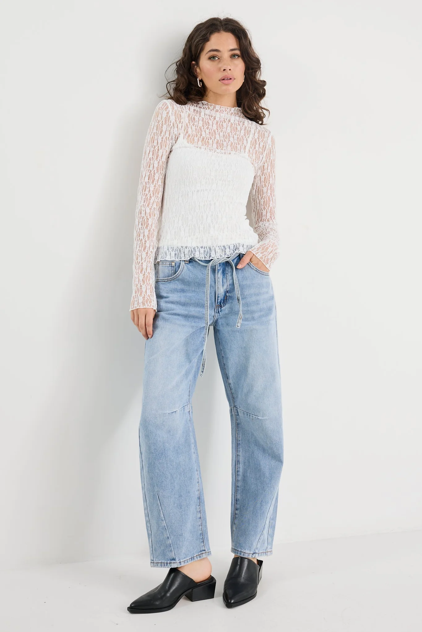 Giving Ivory Lace Long Sleeve Top - Image 4