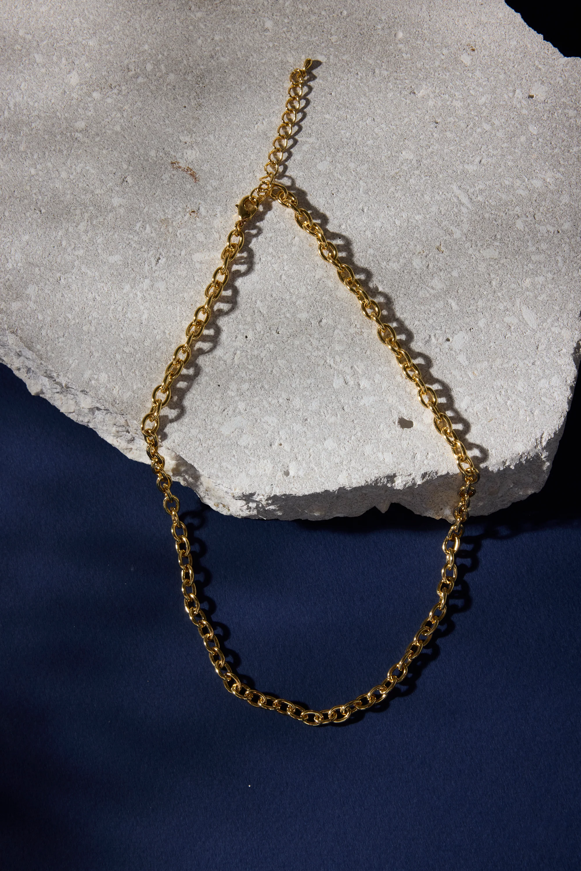 Gold 14k Plate Chain Necklace - Image 2