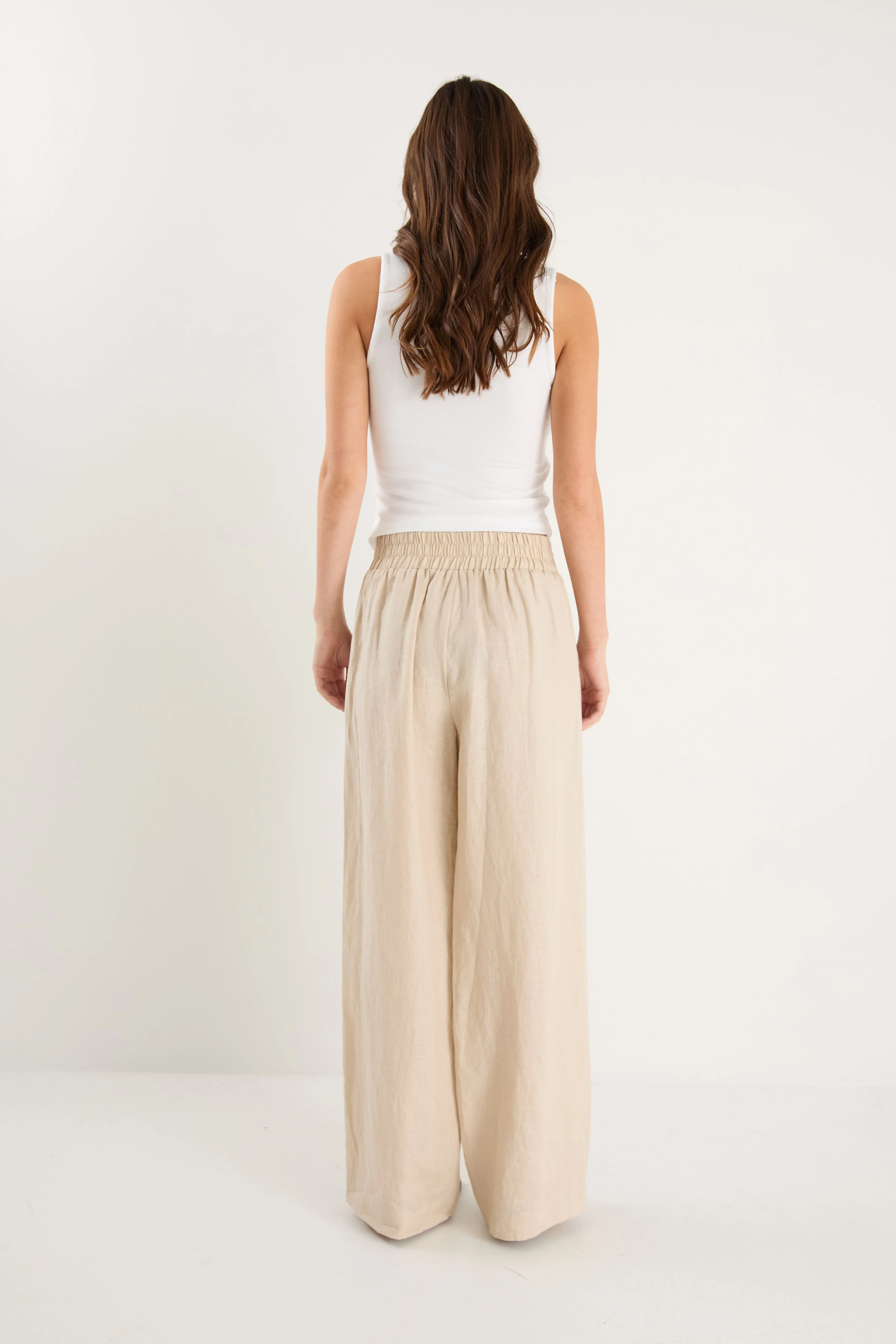 Guardian Stone Linen Pull On Wide Leg Pants - Image 4