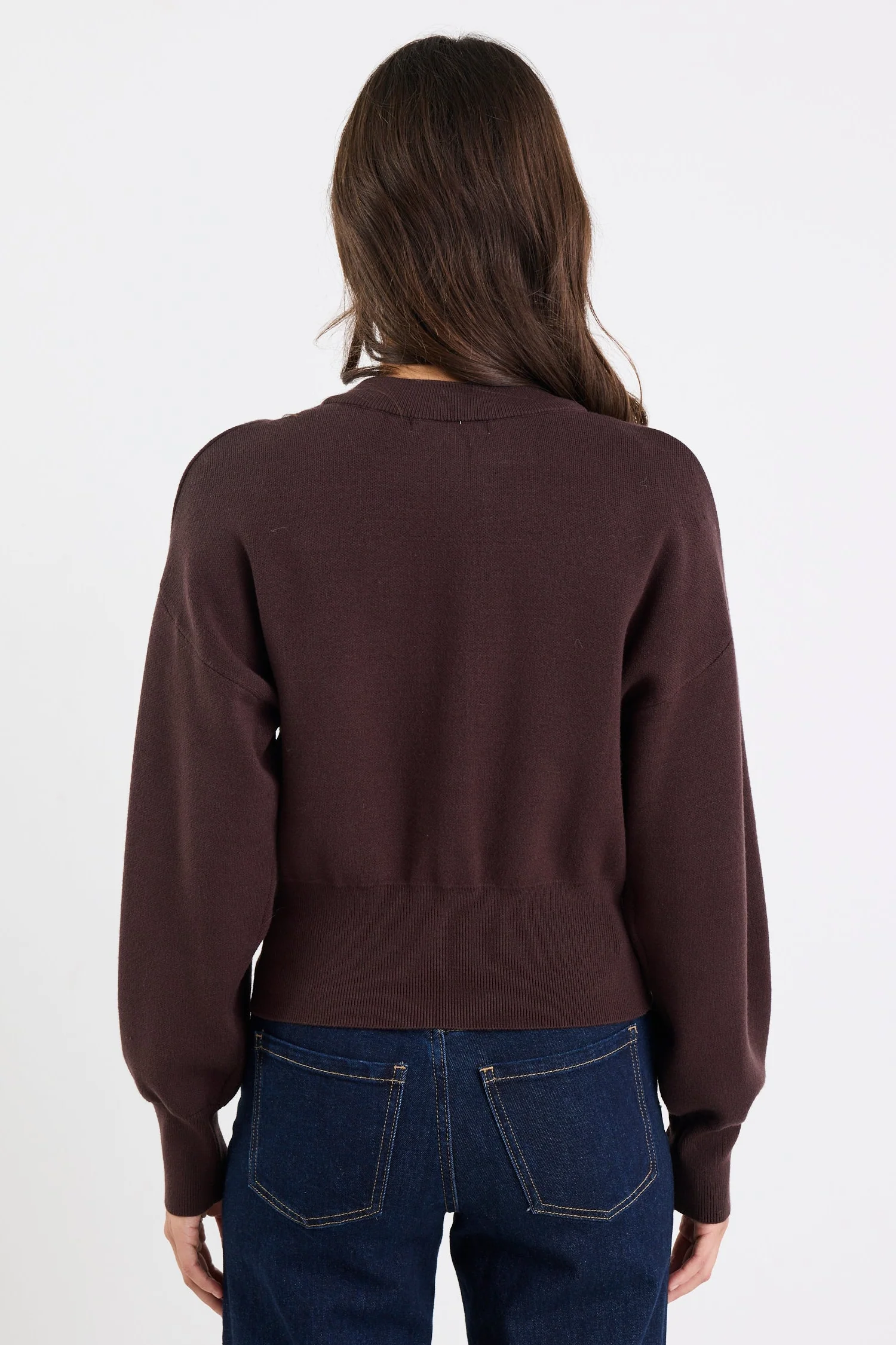 Hallmark Chocolate Crewneck Cardigan - Image 6