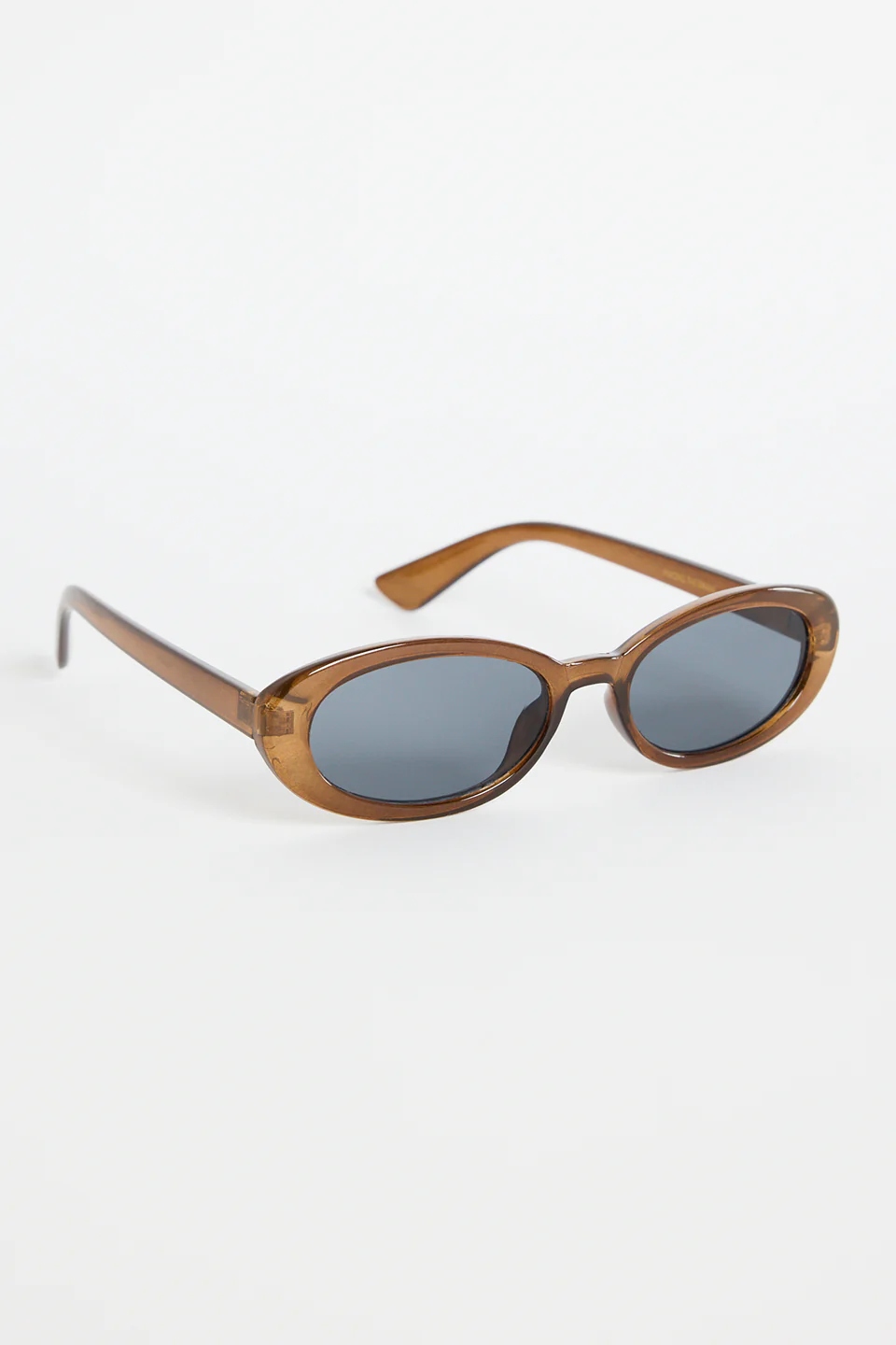Havana Espresso Narrow Oval Sunglasses - Image 3