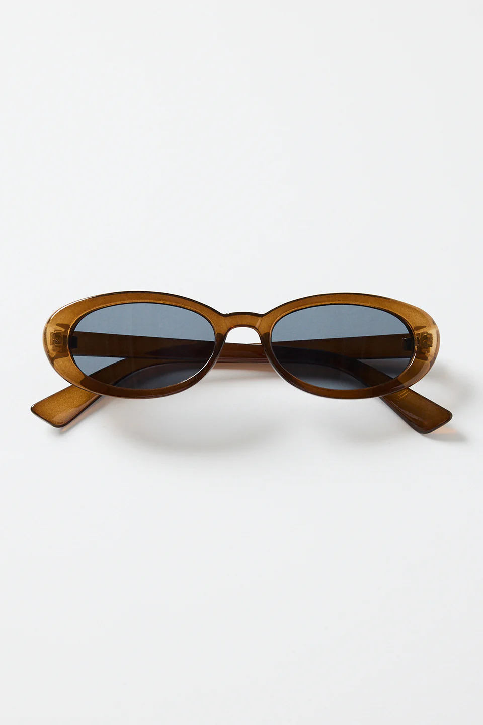 Havana Espresso Narrow Oval Sunglasses - Image 4