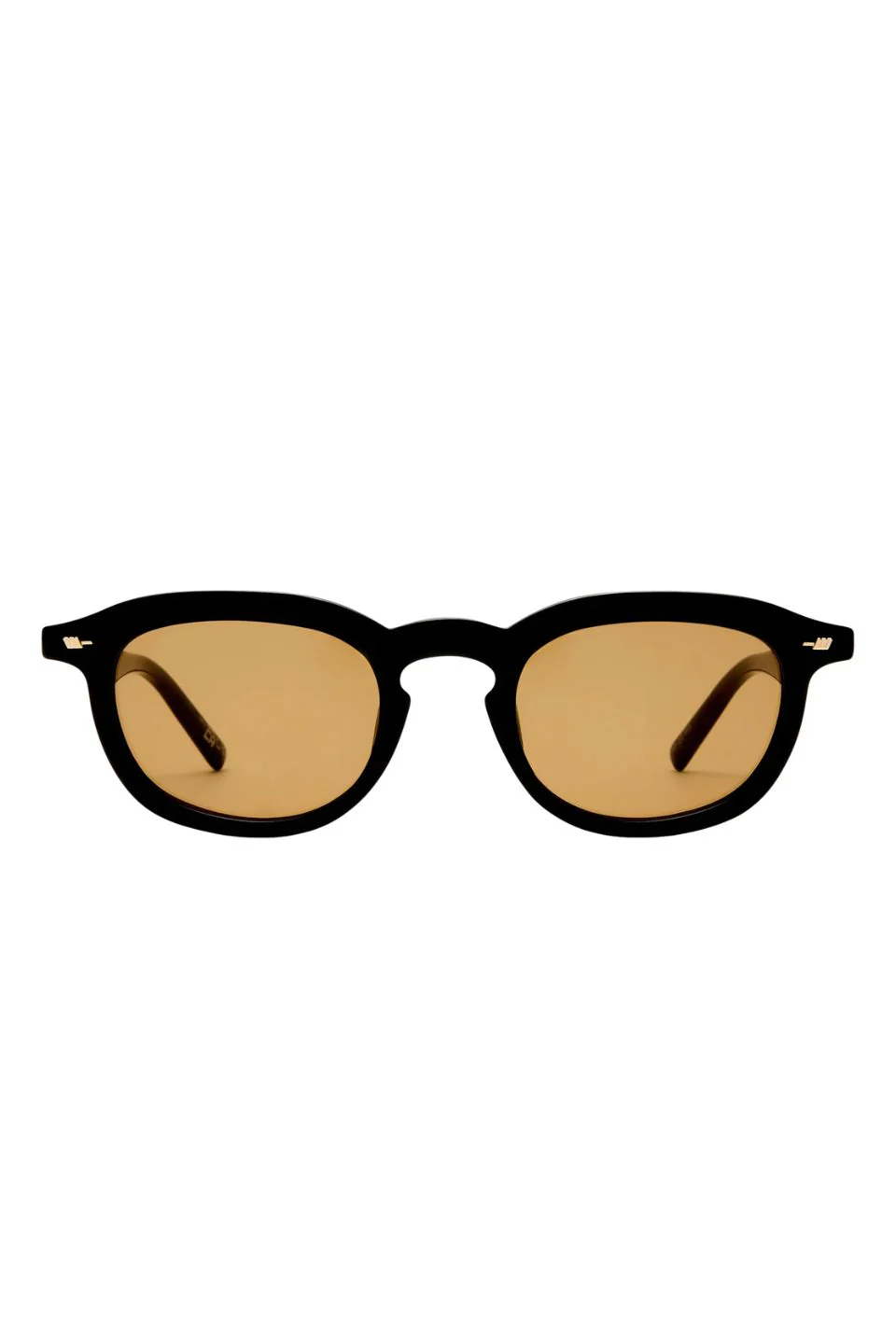 Heart Throb Black Brown Mono Lens Round Sunglasses - Image 2