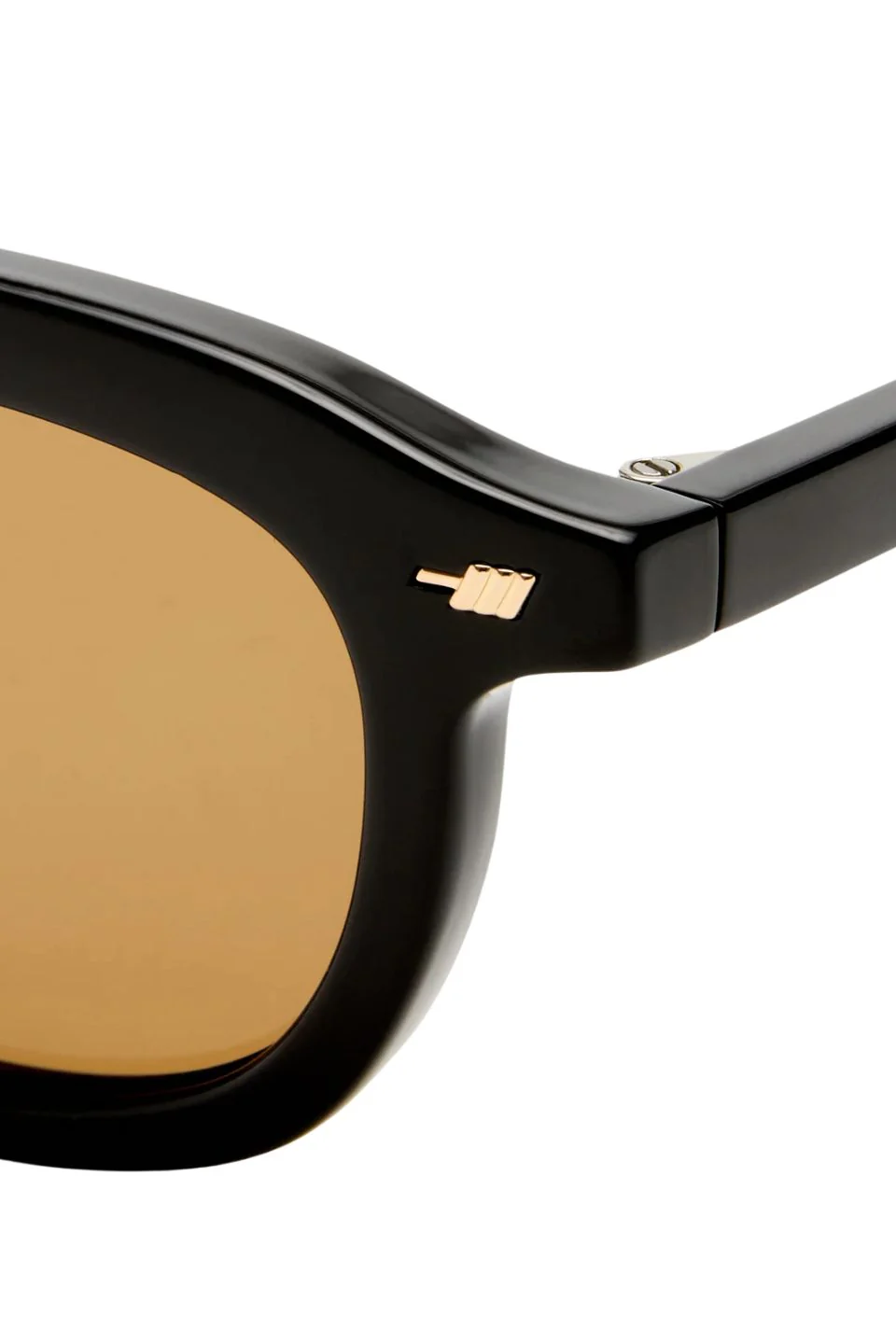 Heart Throb Black Brown Mono Lens Round Sunglasses - Image 4
