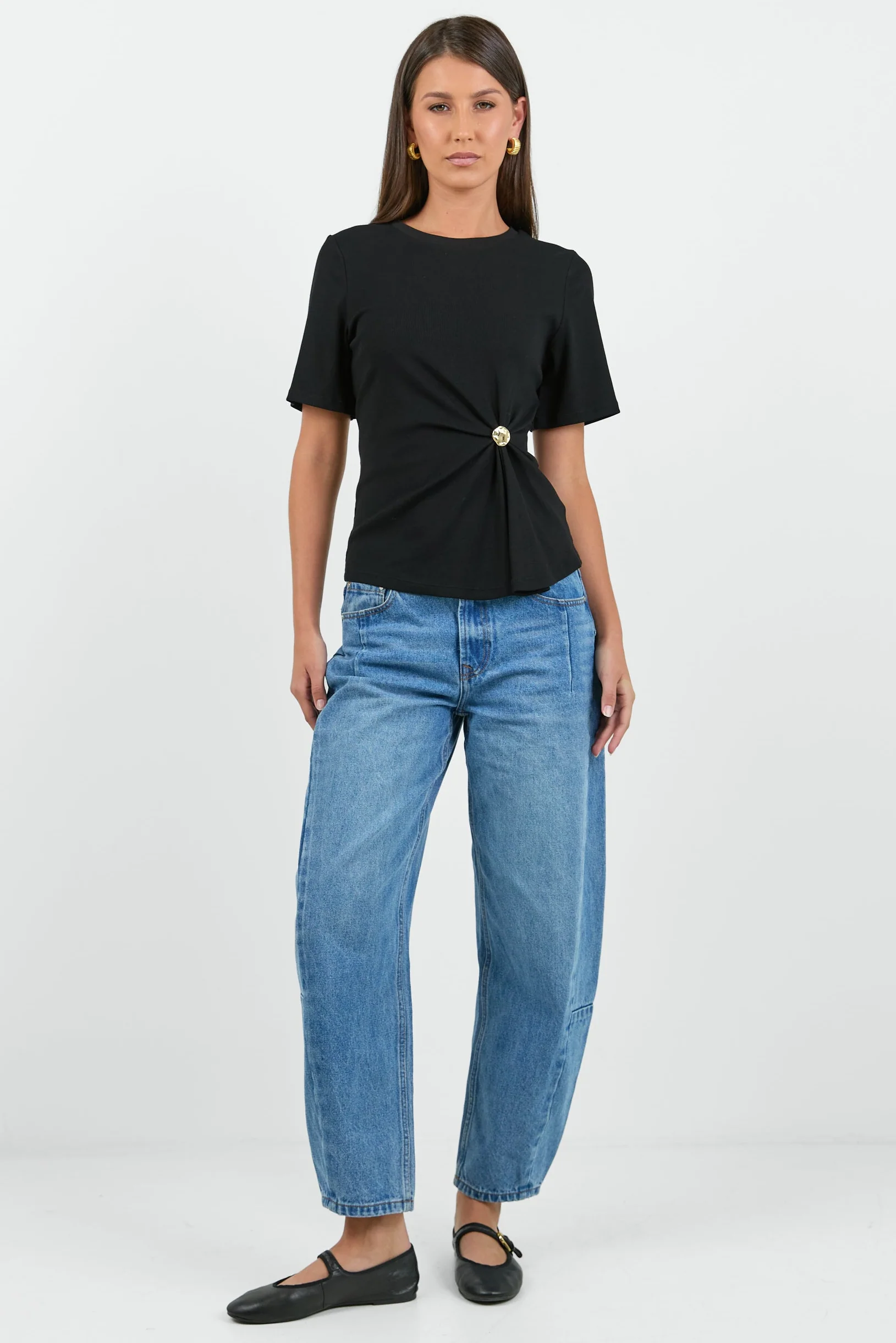 Helm Black Waist Buckle Short Sleeve Tee - Image 3