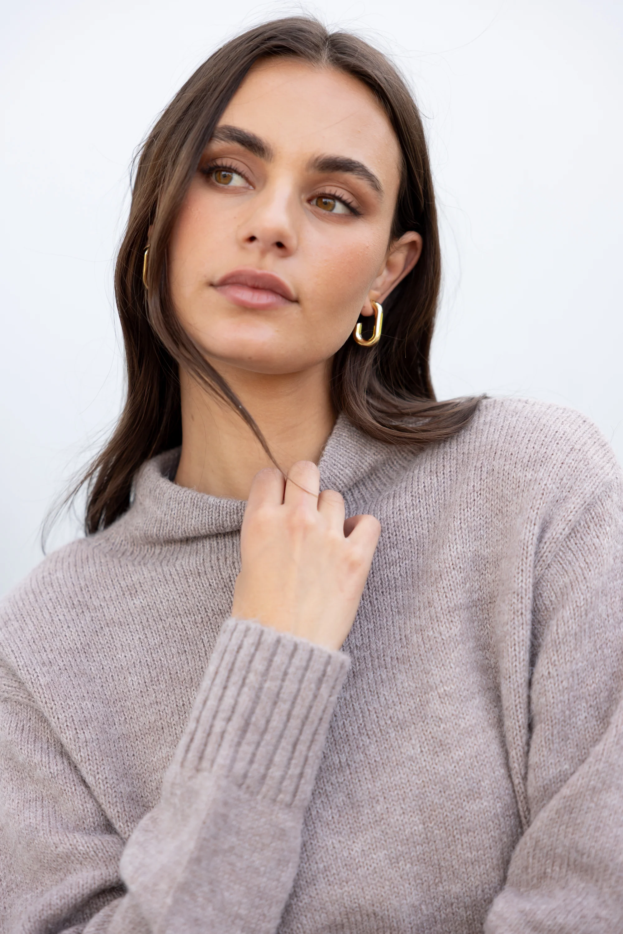 Huddle Mushroom High Neck Knit Jumper - Image 2