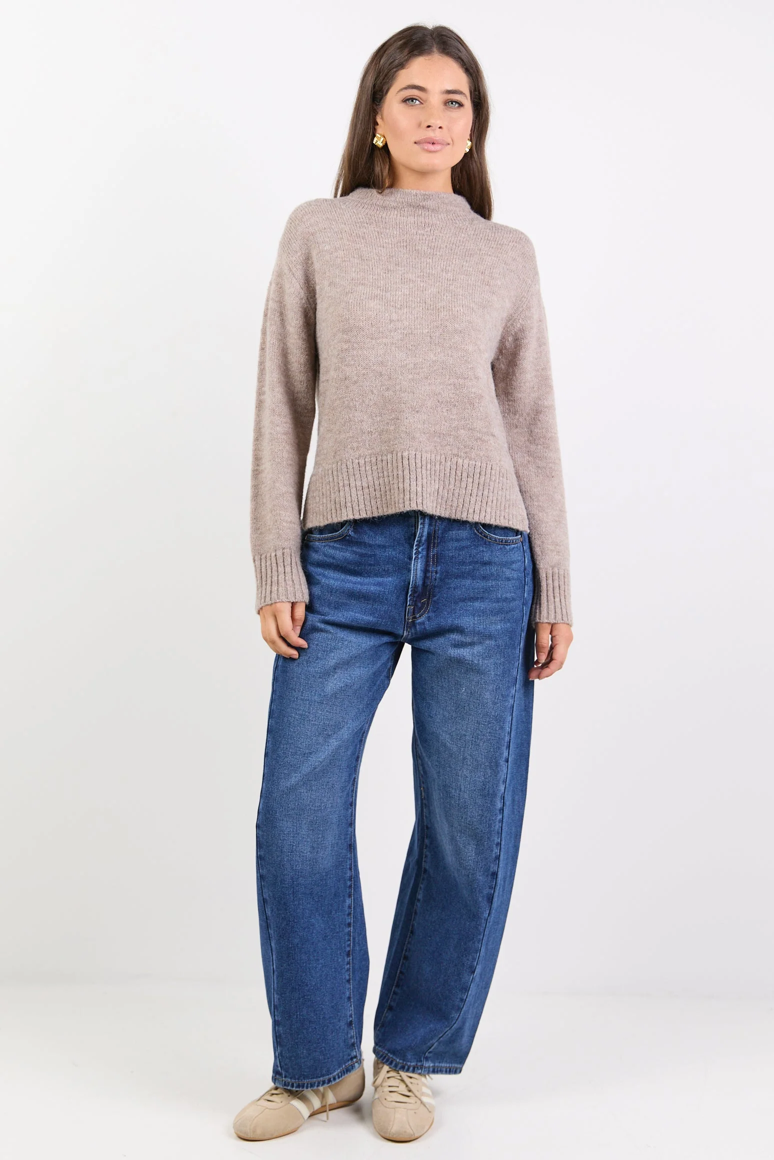 Huddle Mushroom High Neck Knit Jumper - Image 4