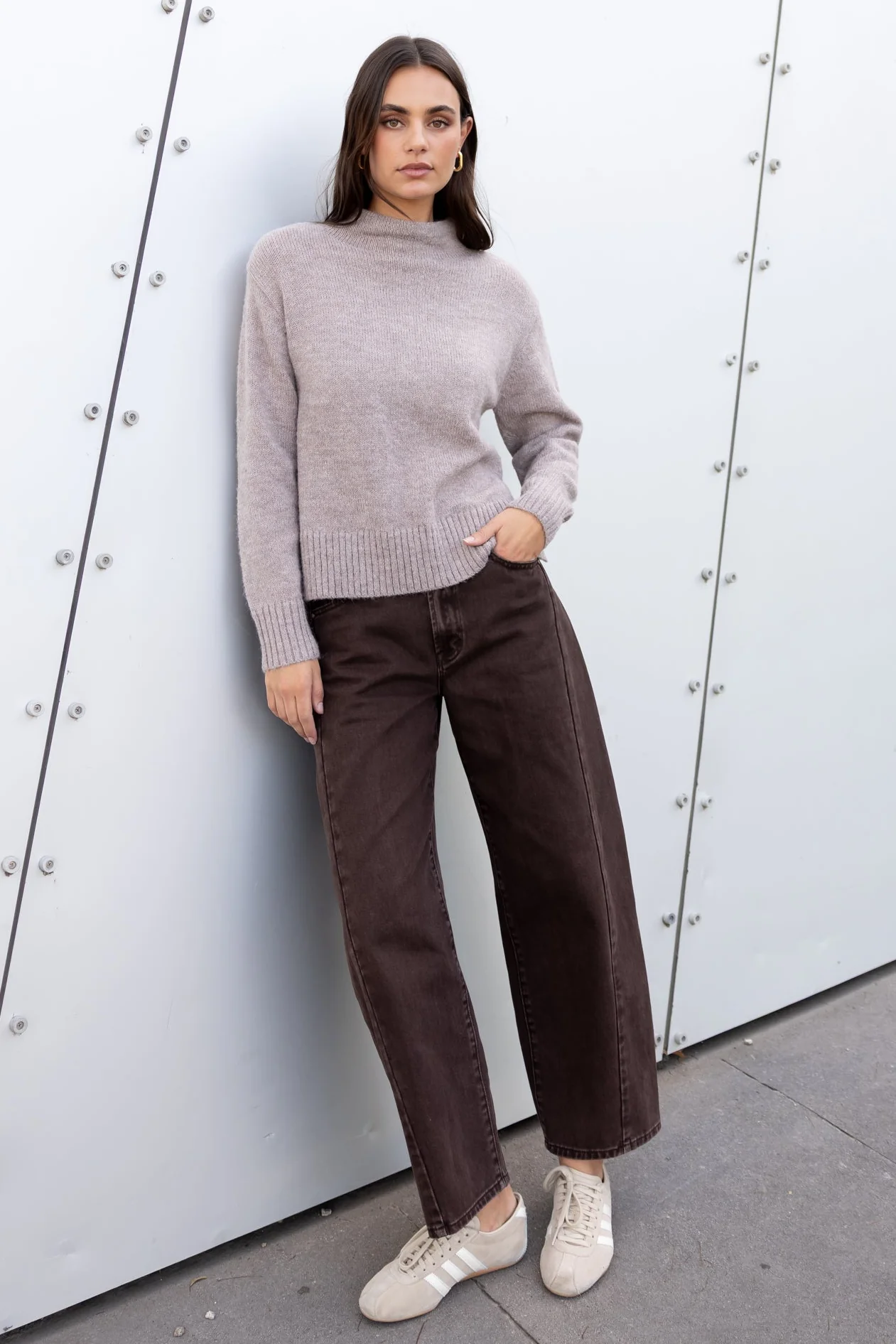 Huddle Mushroom High Neck Knit Jumper - Image 9