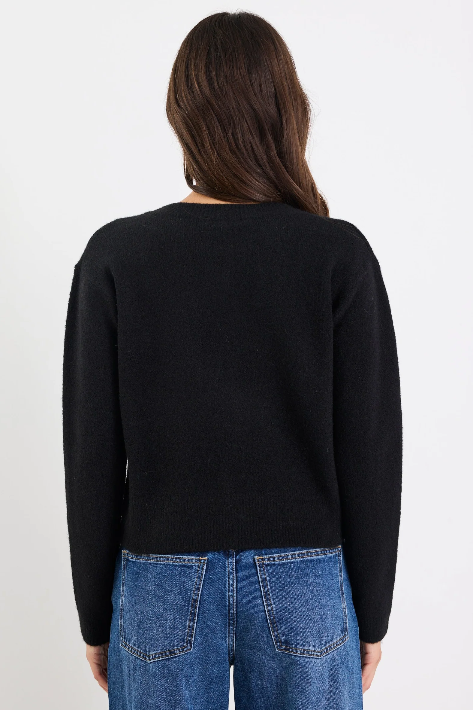 Imprint Black Soft Knit Crewneck Cardigan - Image 7