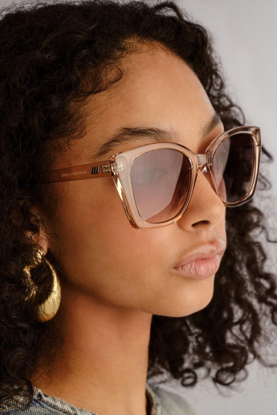 Incantation Sand Clear Round Khaki Lens Sunglasses - Image 3