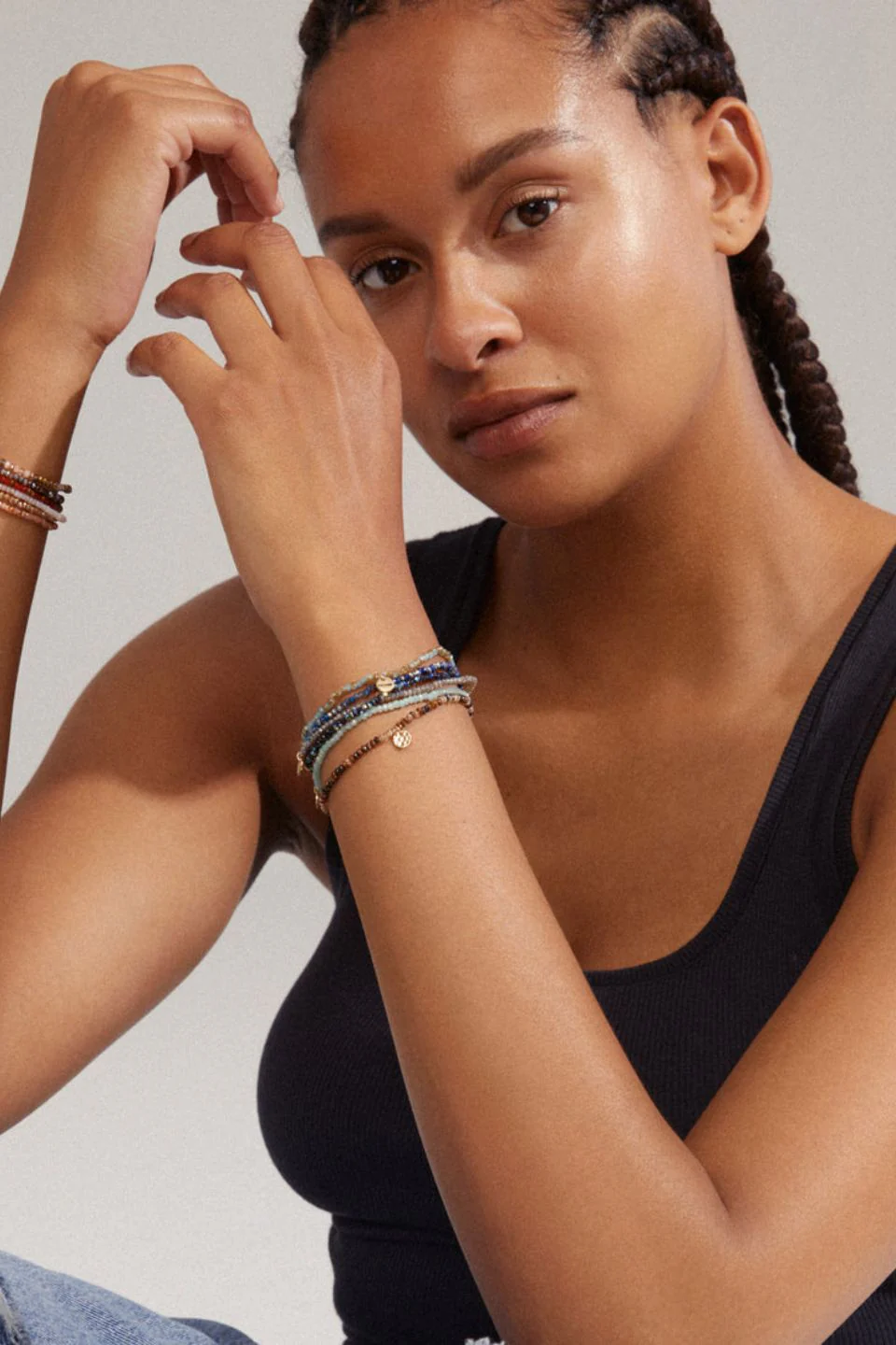 Indie Grey Mix Gold Plated EOL Bracelet - Image 2
