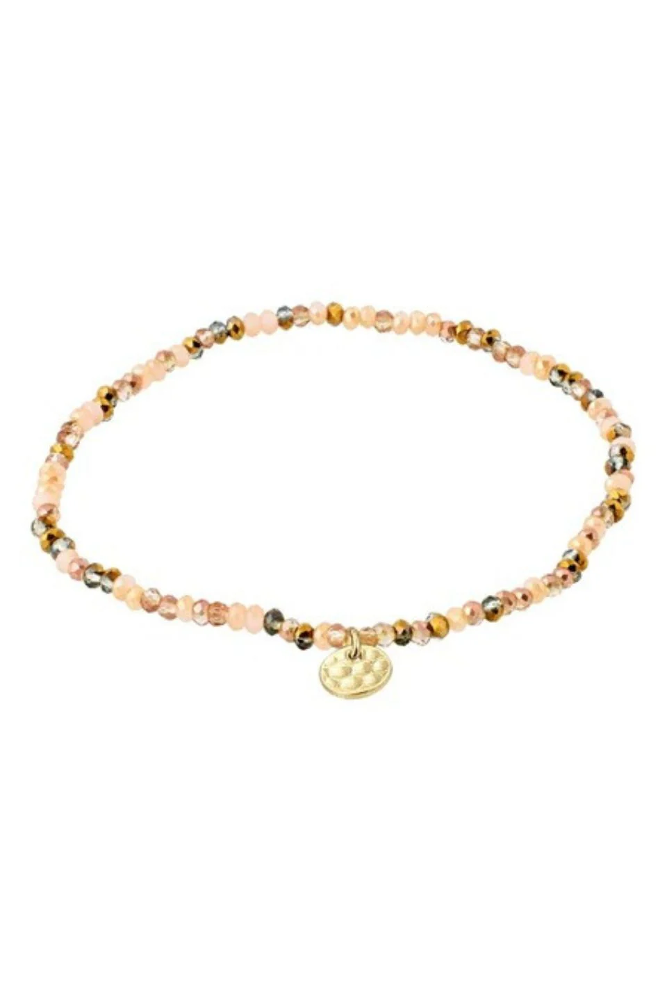 Indie Brown Mix Gold Plated Bracelet - Image 2