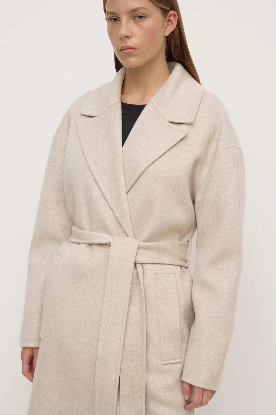 Ivy Oat Marle Wool Coat - Image 3