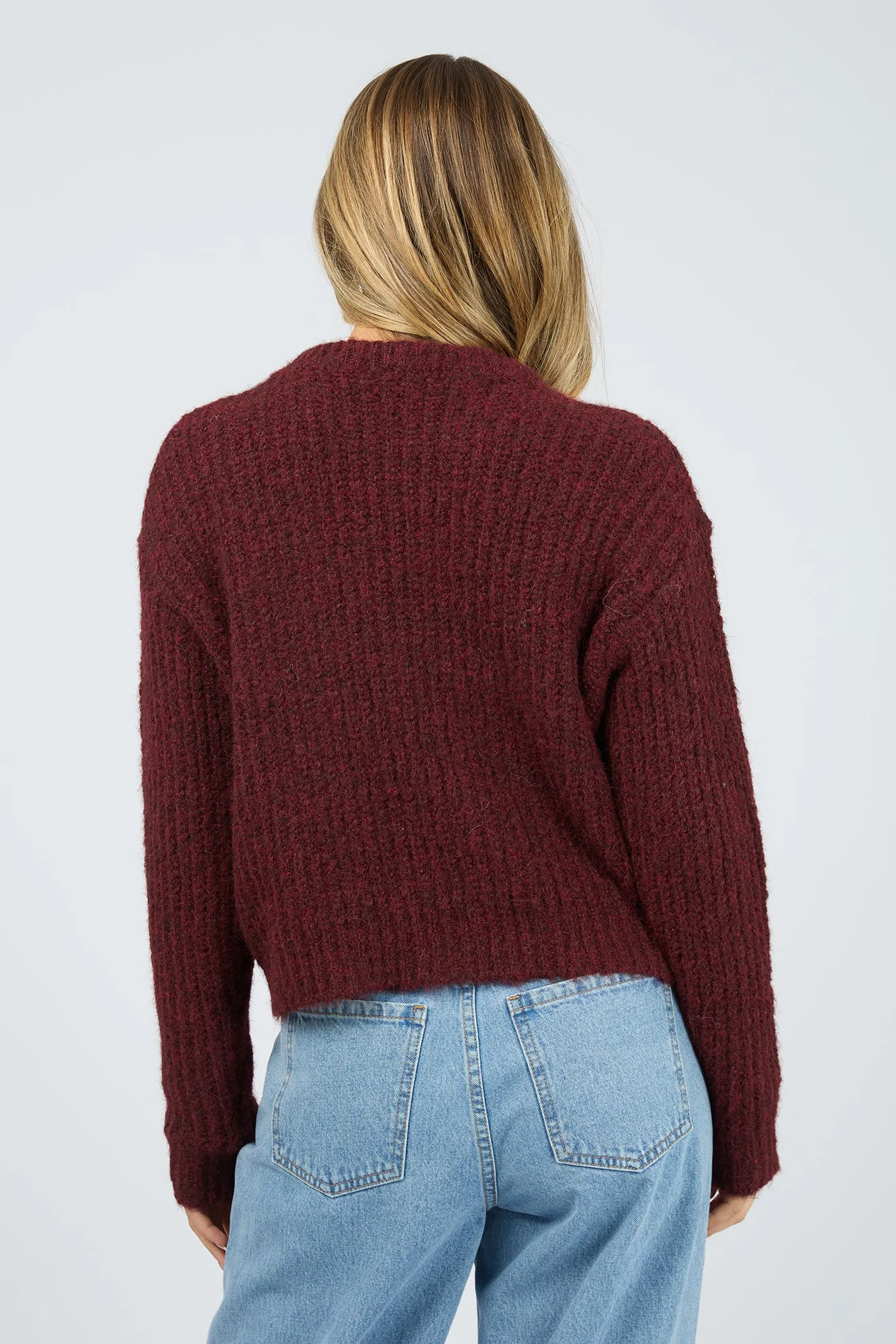 Ivy Wine Knit Jumper - Image 4