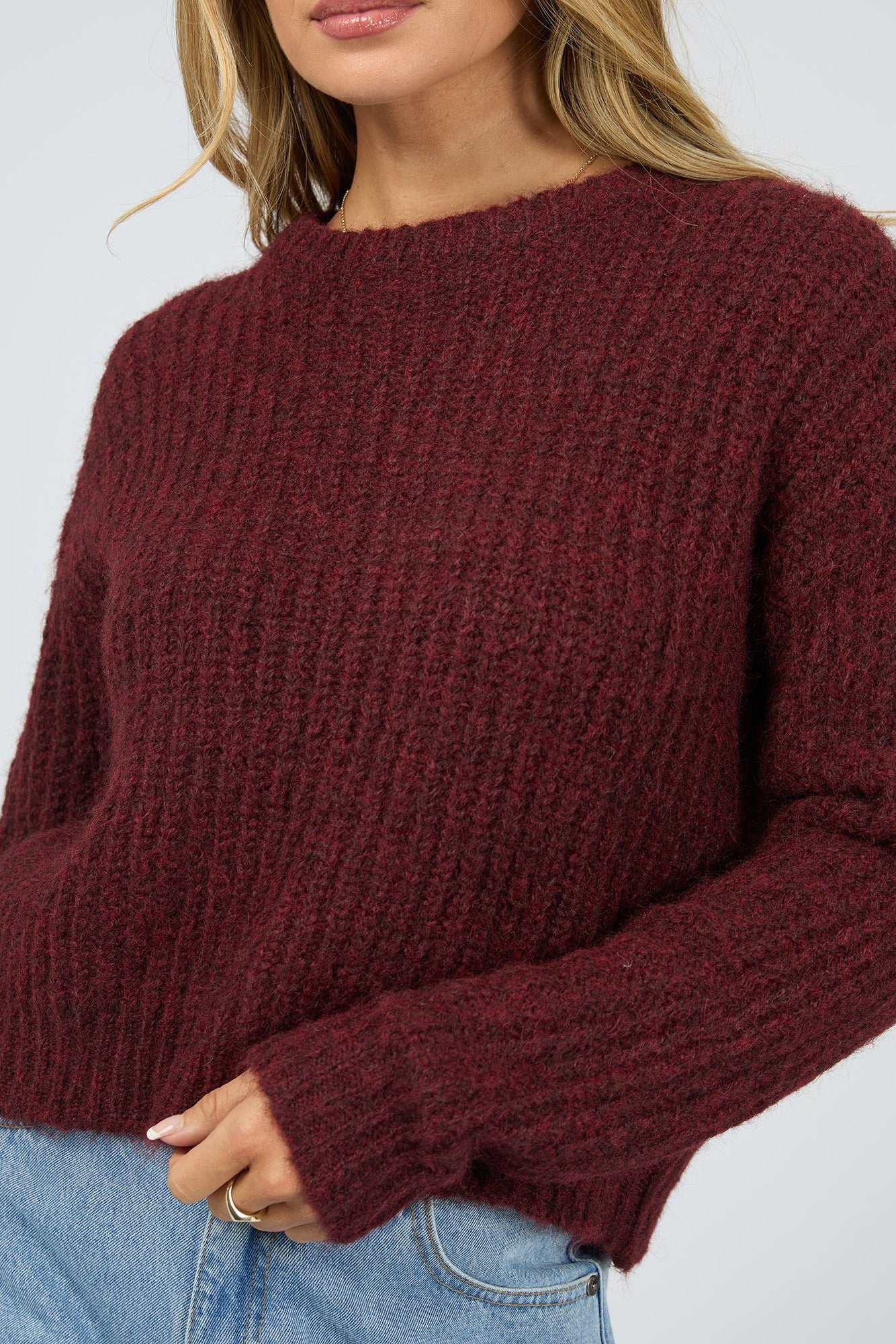 Ivy Wine Knit Jumper - Image 6
