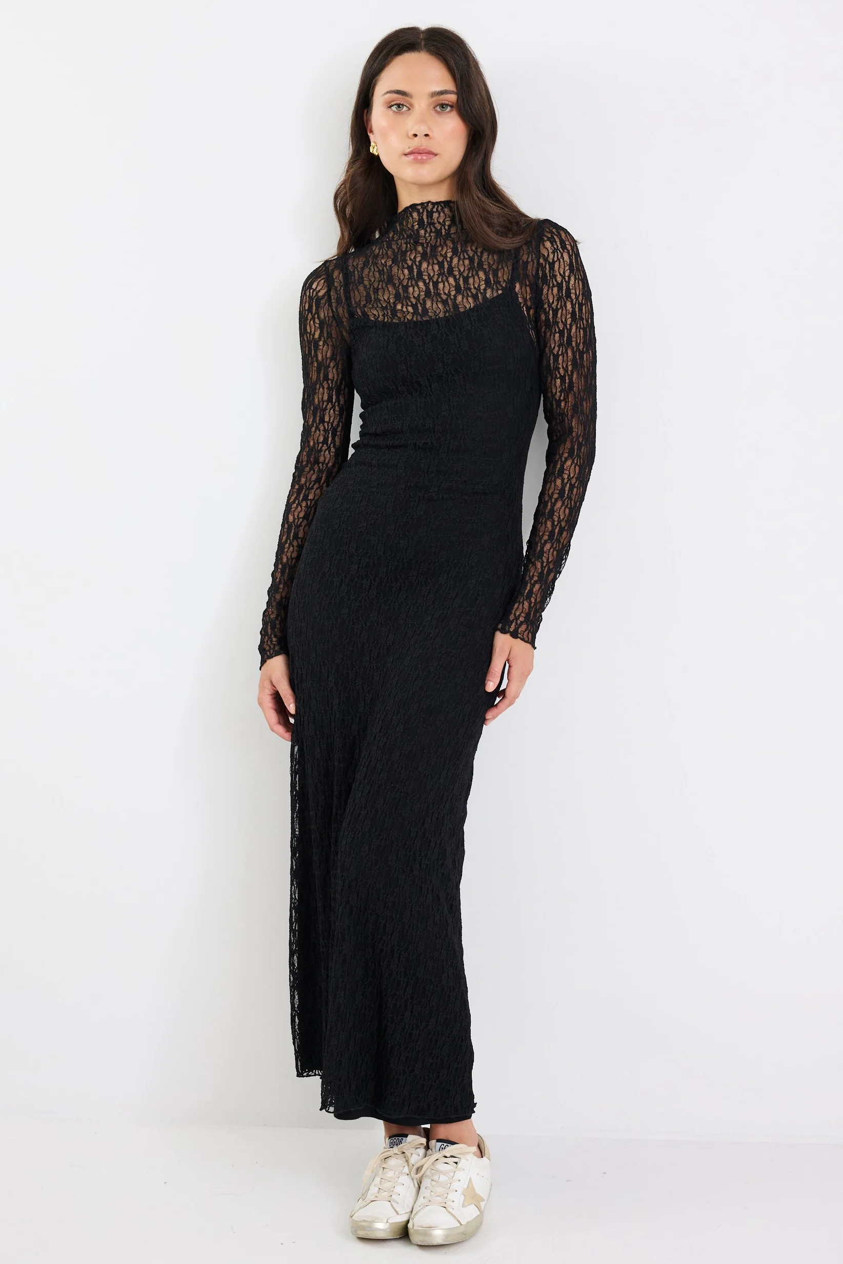 Keepsake Black Lace Long Sleeve Maxi Dress - Image 3