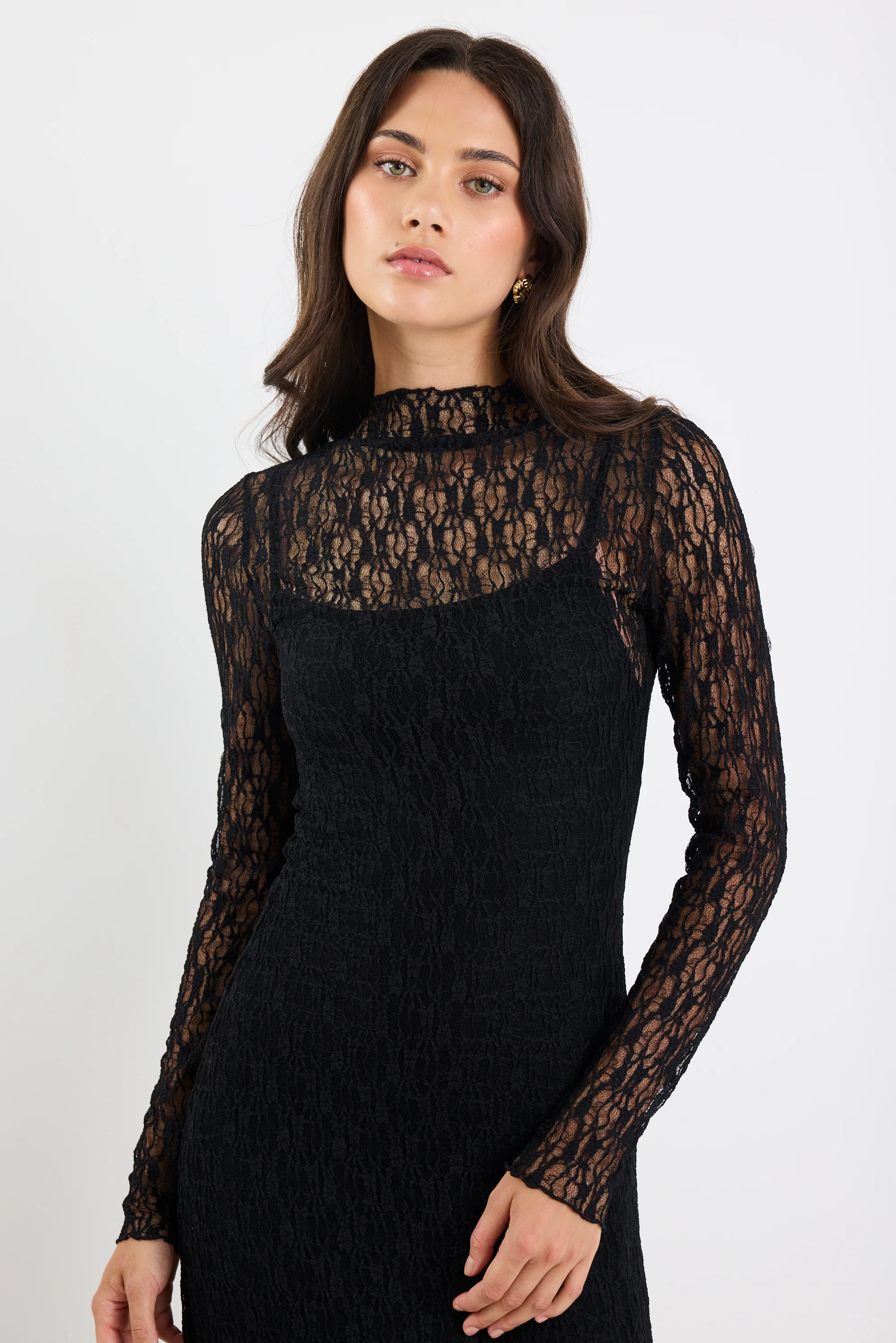 Keepsake Black Lace Long Sleeve Maxi Dress - Image 4