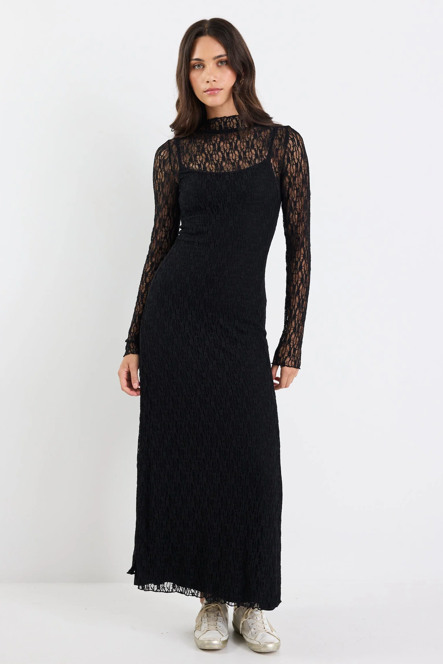 Keepsake Black Lace Long Sleeve Maxi Dress - Image 7