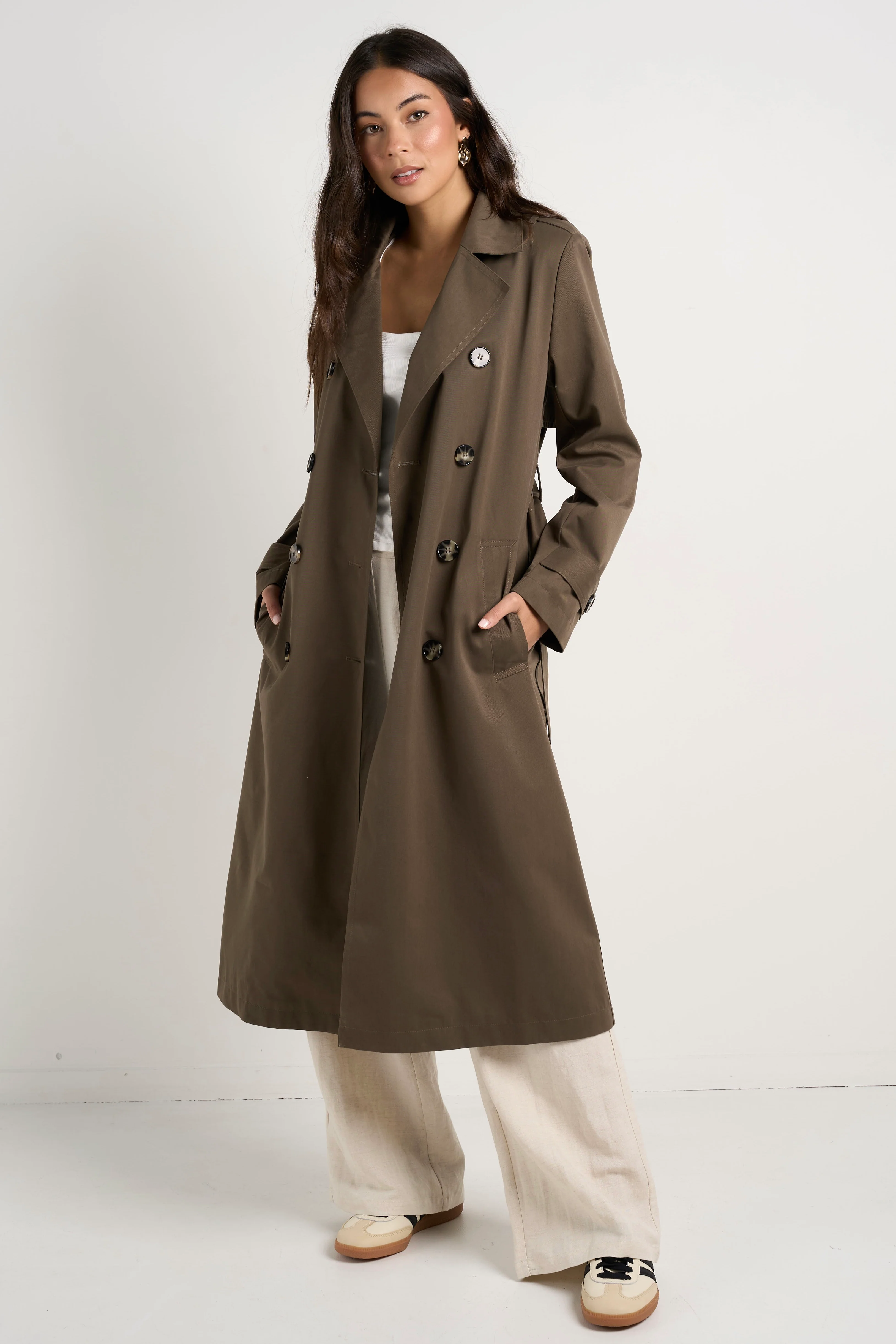 Kensington Khaki Trench Coat - Image 4