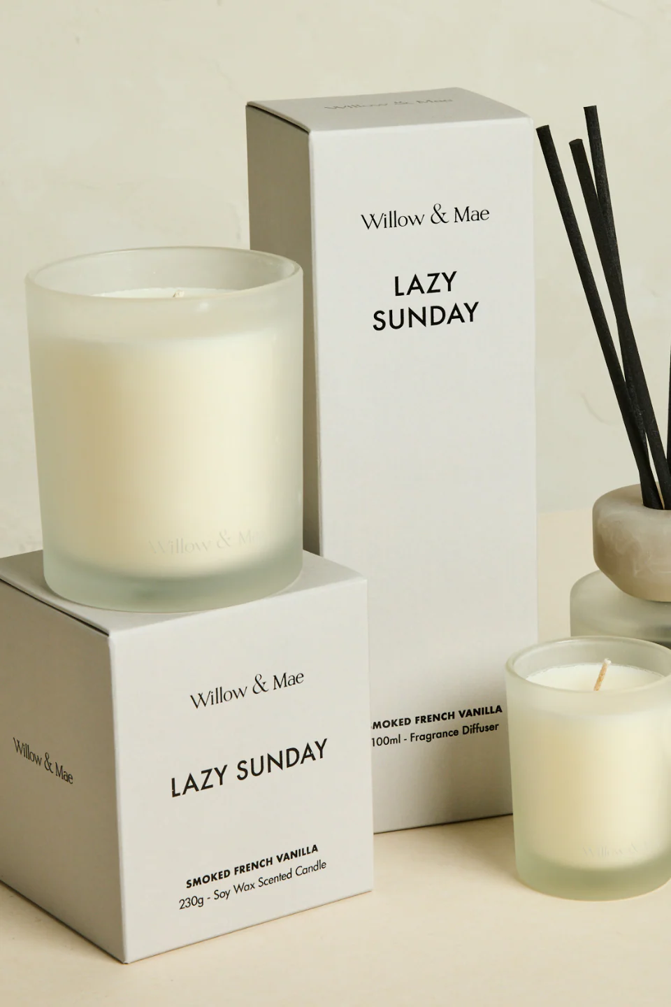 Lazy Sunday Smoked French Vanilla 230g Soy Candle - Image 2