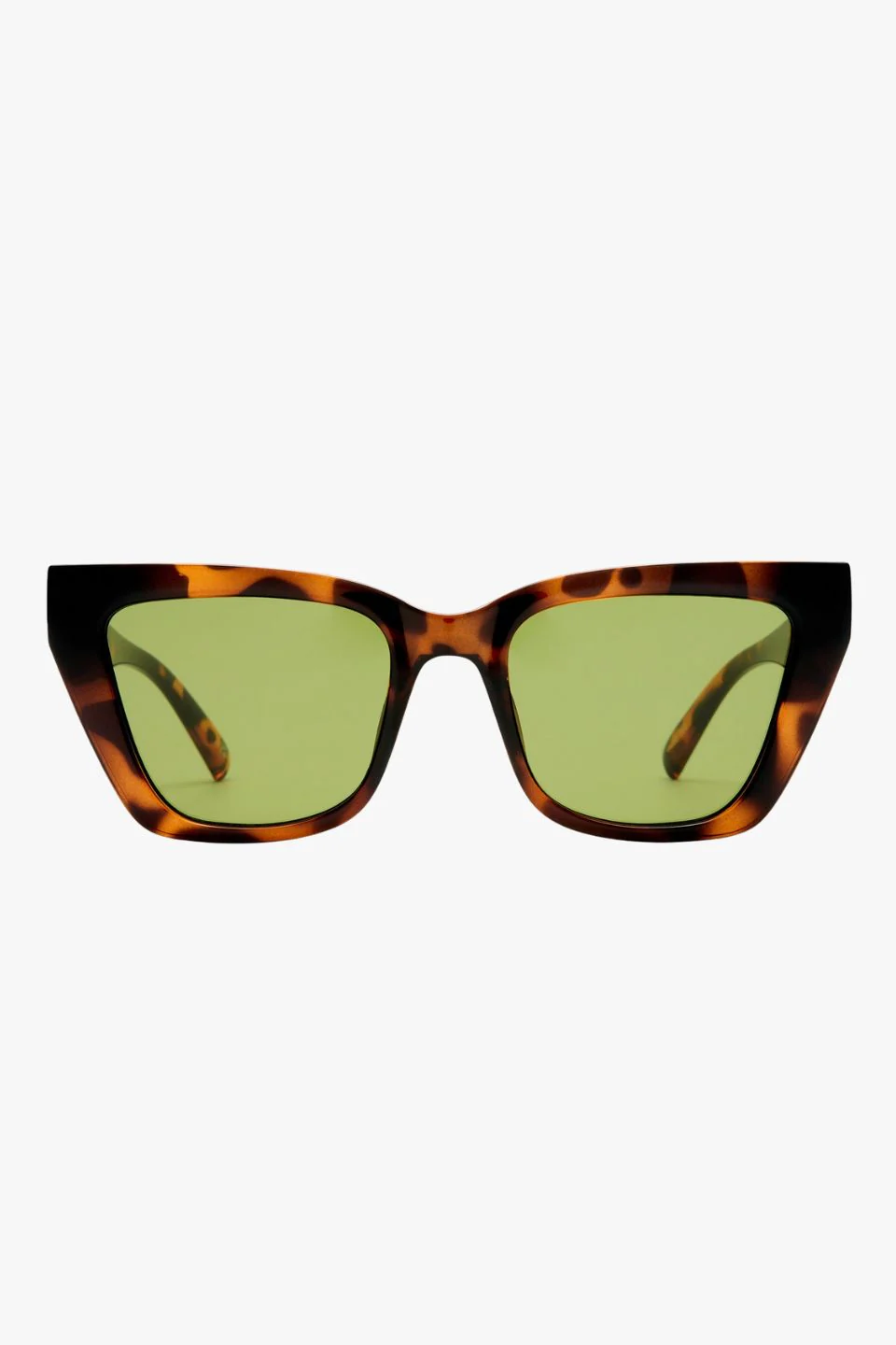 Le Coeur Dark Tort Rounded Cat Eye Moss Lens Sunglasses - Image 2