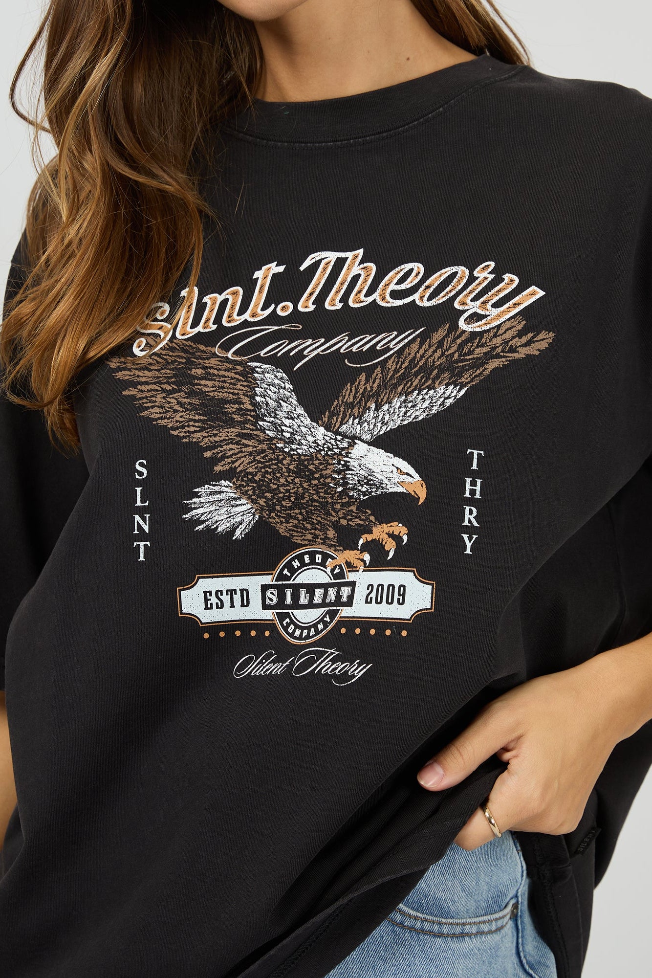 Legacy Washed Black Eagle Graphic Tee - Image 5