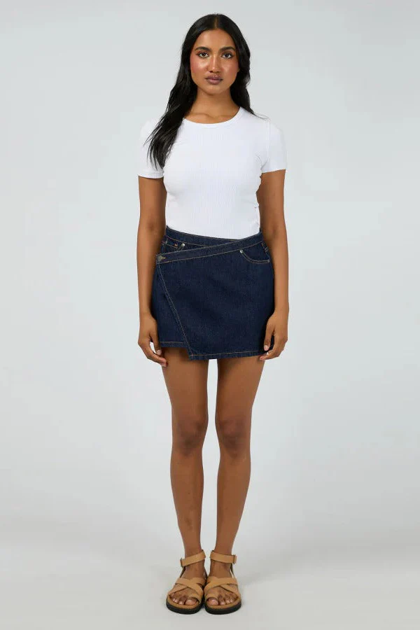 Lenni Indigo Denim Mini Skort