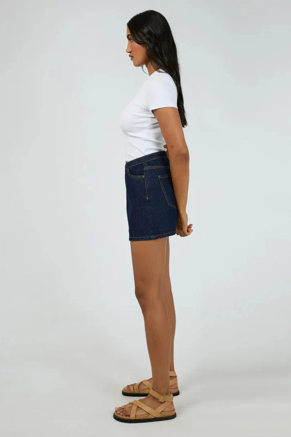 Lenni Indigo Denim Mini Skort - Image 3