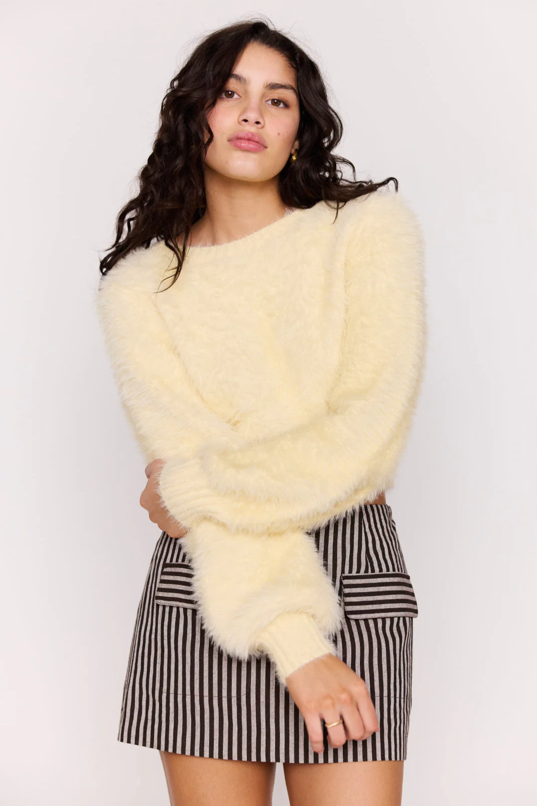 Lola Butter Fluffy Knit Jumper
