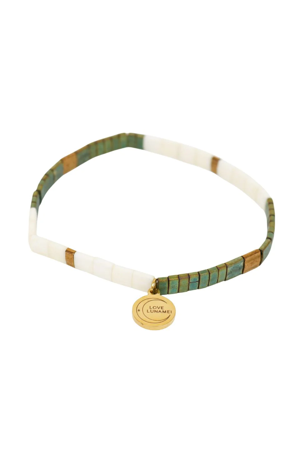 Love Ox Cream Antique Gold Charm Bracelet