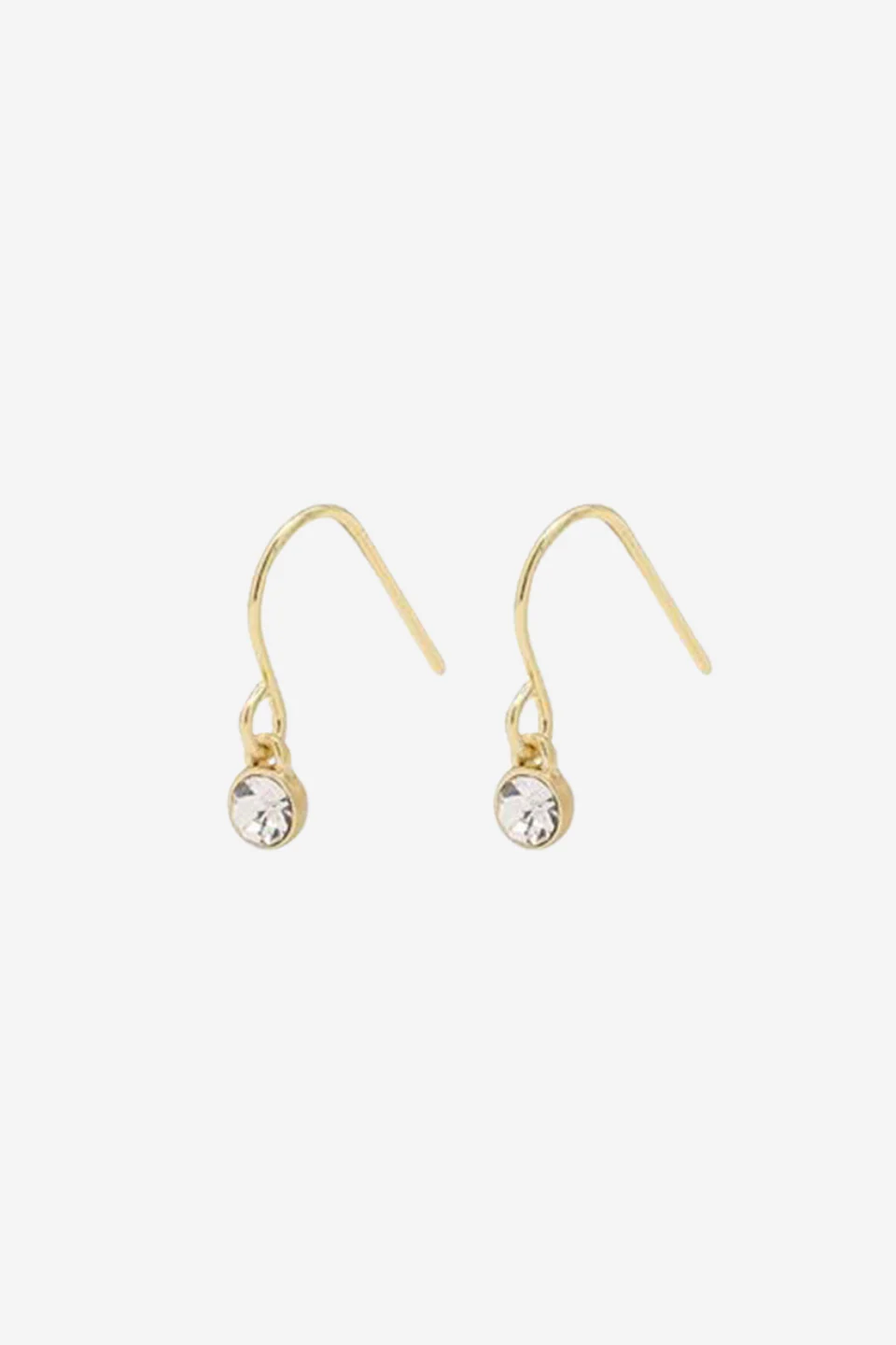Lucia Crystal EOL Pendant Hook Earrings Gold