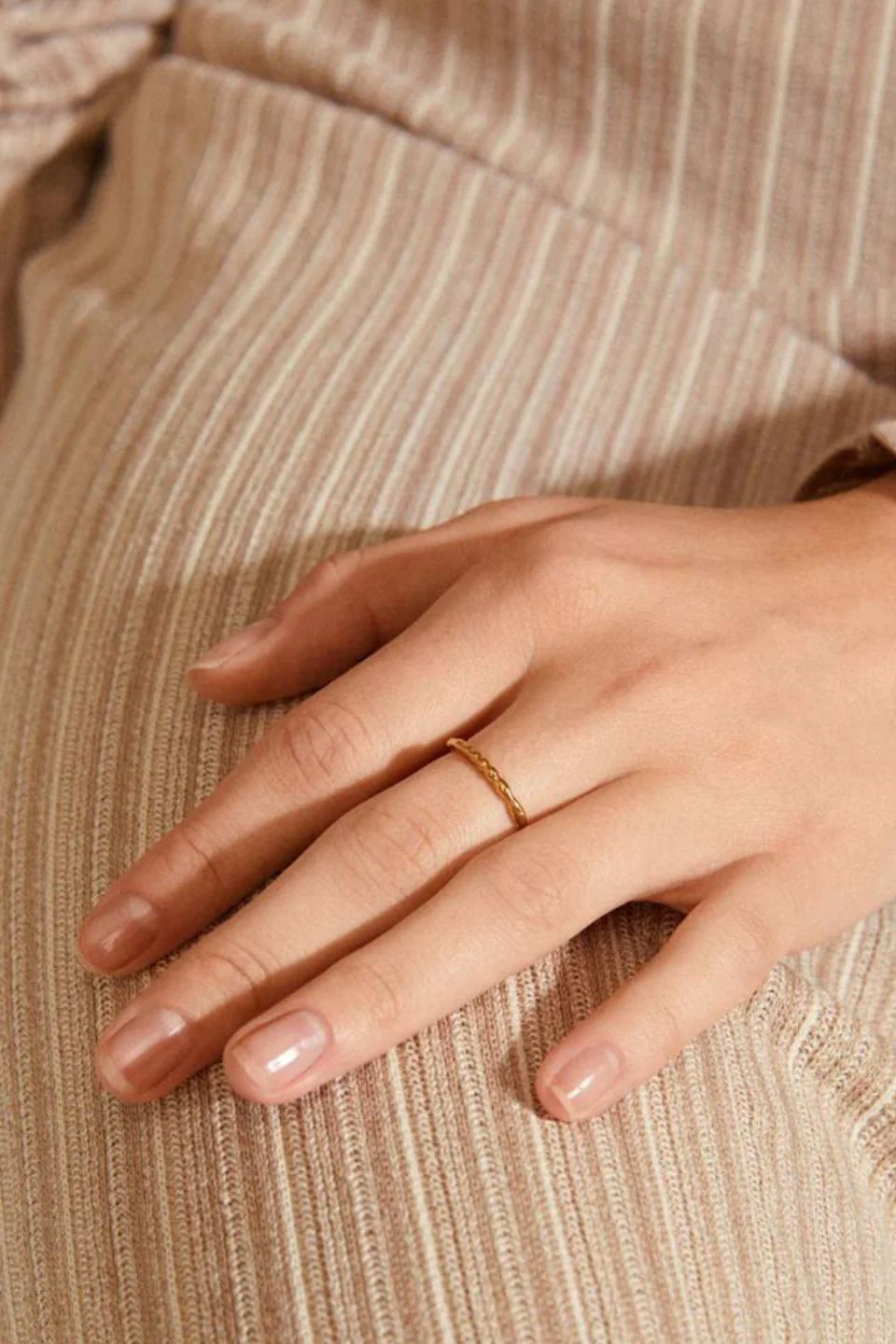 Lulu Recycled Chain StackGold Plated EOL Ring