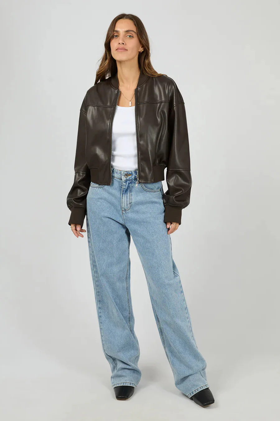 Luxe Chocolate Bomber Jacket - Image 2