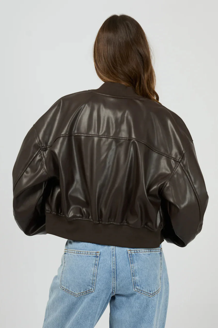 Luxe Chocolate Bomber Jacket - Image 4