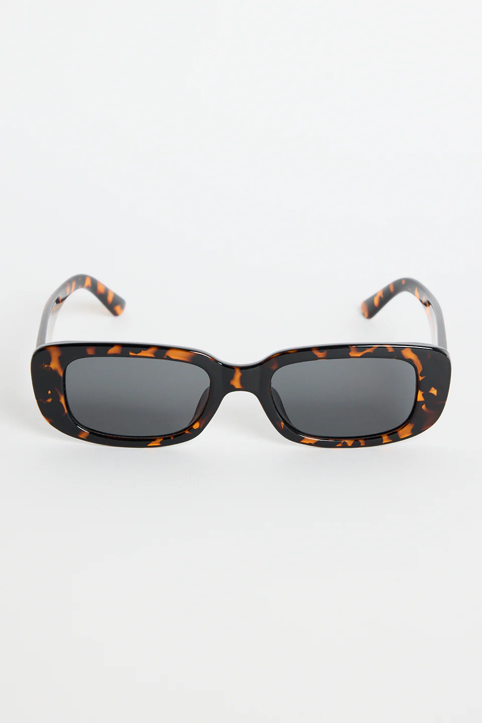 Malibu Brown Tort Narrow Rectangular Sunglasses