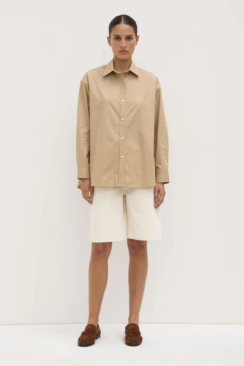 Marigold Tan Poplin LS Shirt